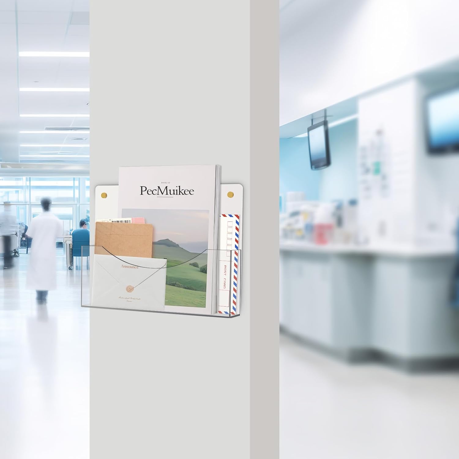 PecMuikee Wall File Organizer, Horizontal Acrylic Mail Magazine Holder Wall Mount, 4 Colors of Screw Caps Included Hanging File Organizer for School, Office, Hospital, 2 Pcs 2 61rlXzeejvL. AC SL1500 - northernschoolofshiatsu.co.uk