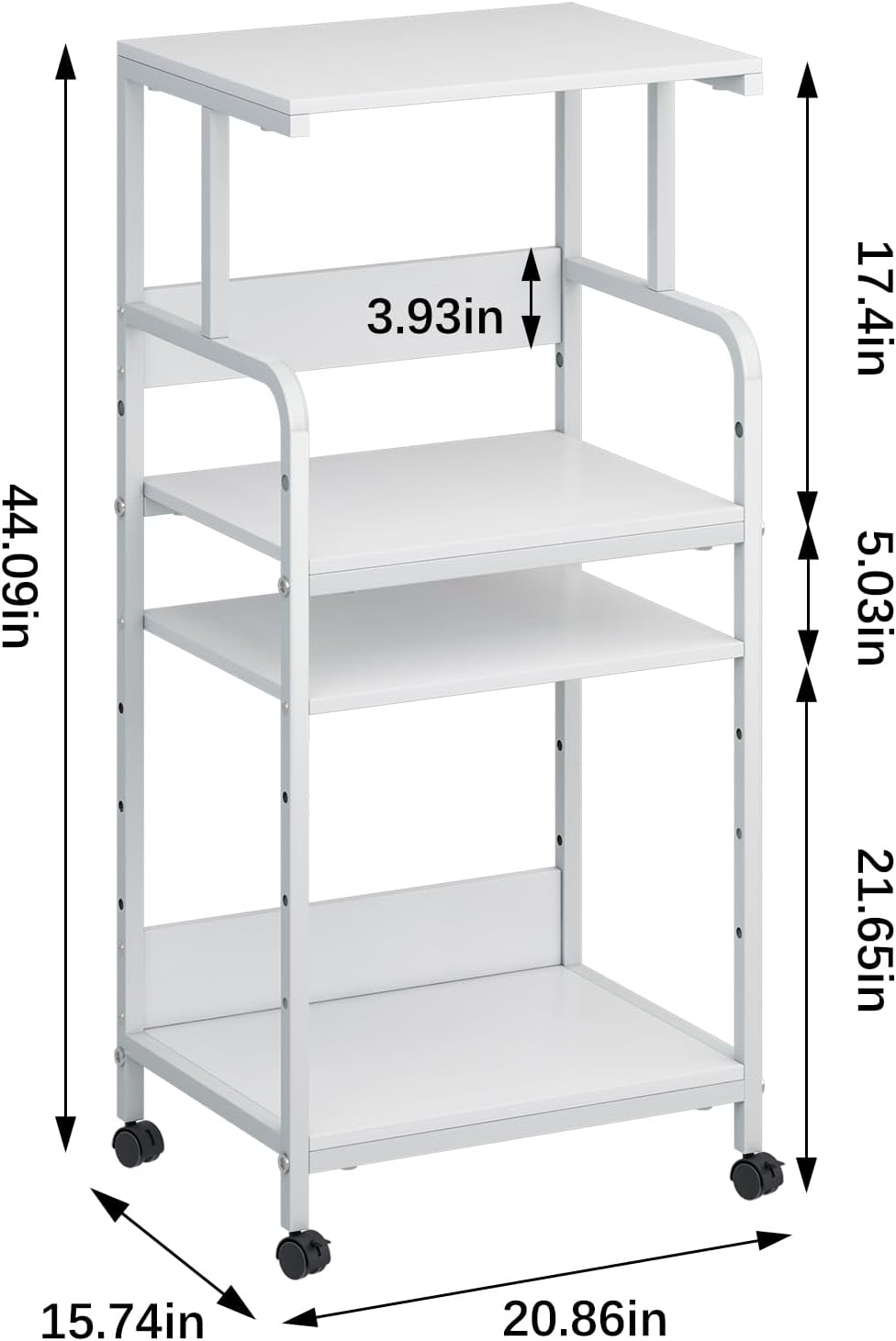 4 Tier Printer Stand with Storage Shelf, Large Tall Printer Cart with Wheels, Mobile Printer Table for Home Office, Adjustable Stands for Printer Heat Press Scanner Fax (Black), High 22 61rtiaR5UTL. AC SL1500 - northernschoolofshiatsu.co.uk