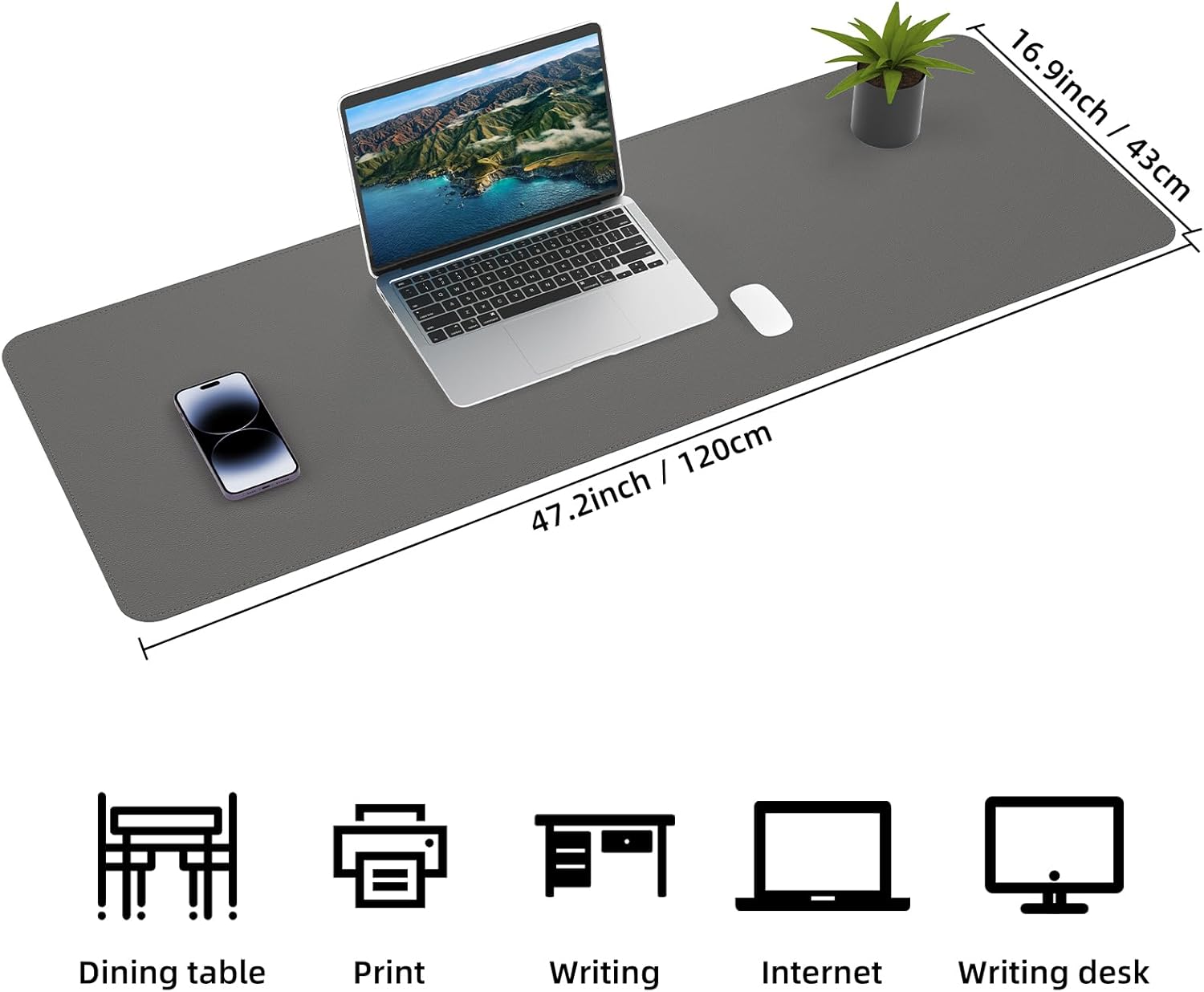 Large Desk Mat 47.2" x 17" Leather Desk Pad Protector with Natural Cork & PU Leather, Non-Slip Office Desk Mat, Large Mouse Pad, Waterproof Desk Blotter pad for Office&Home(Black) 239 61s+uhnfqbL. AC SL1500 - northernschoolofshiatsu.co.uk
