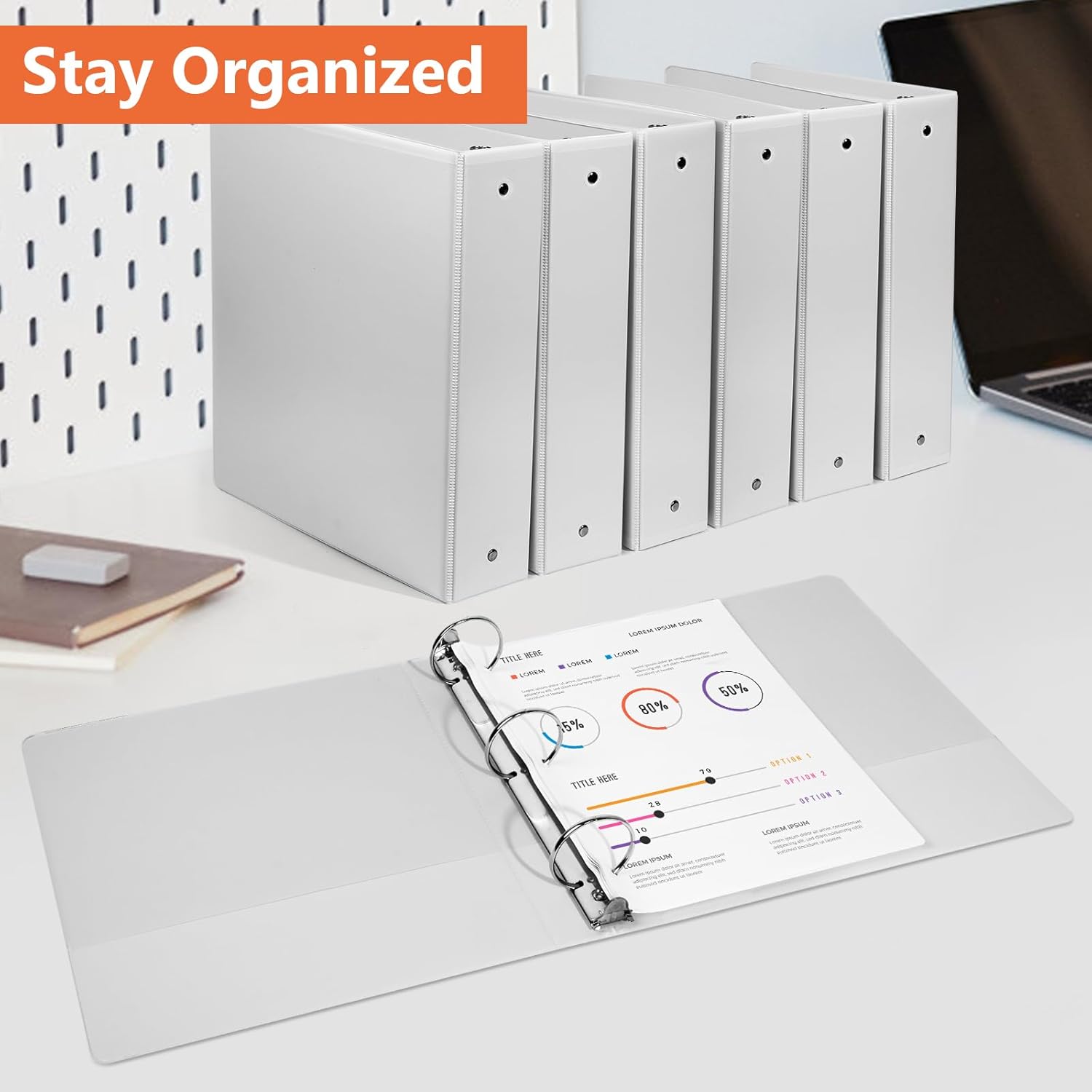 2-inch 3-Ring-Binders with Pockets, Durable 2'' View-Binder Fits US Letter Size 8.5'' x 11'' Paper - White Presentation Binders for Office/Home/Back to School Use, Pack of 6 (2-inch) 6 61sCigLFZFL. AC SL1500 - northernschoolofshiatsu.co.uk