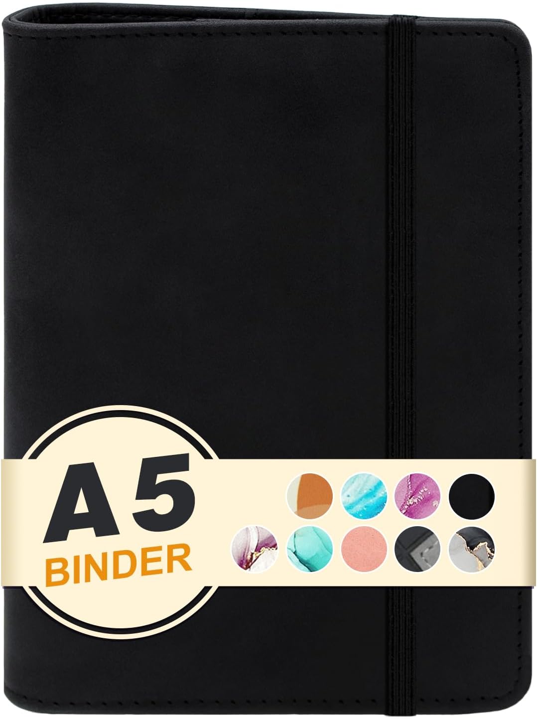 A5 Refillable 6 Ring Faux Leather Budget Binder,Mini Notebook Binder Cover for A5 Filler Paper,Loose Leaf Personal Planner Cover with Magnetic Buckle Closure(Marble Purple) 14 61sapyVBRpL. AC SL1500 - northernschoolofshiatsu.co.uk