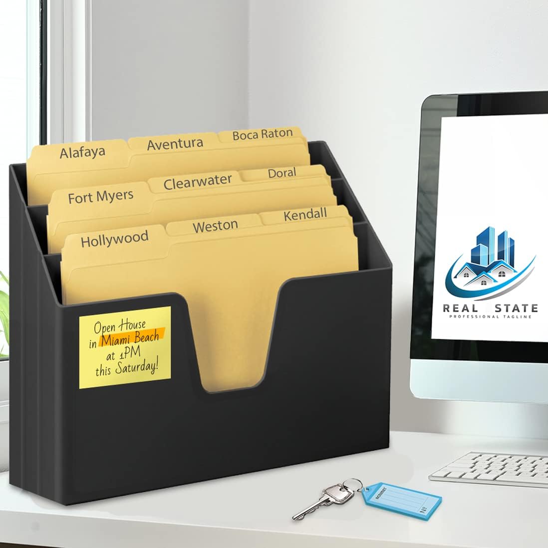 Acrimet Horizontal Triple File Folder Holder Organizer (Manila Folders Letter Size Included) (Black Color) 6 61smRt3hNmL. AC SL1098 - northernschoolofshiatsu.co.uk