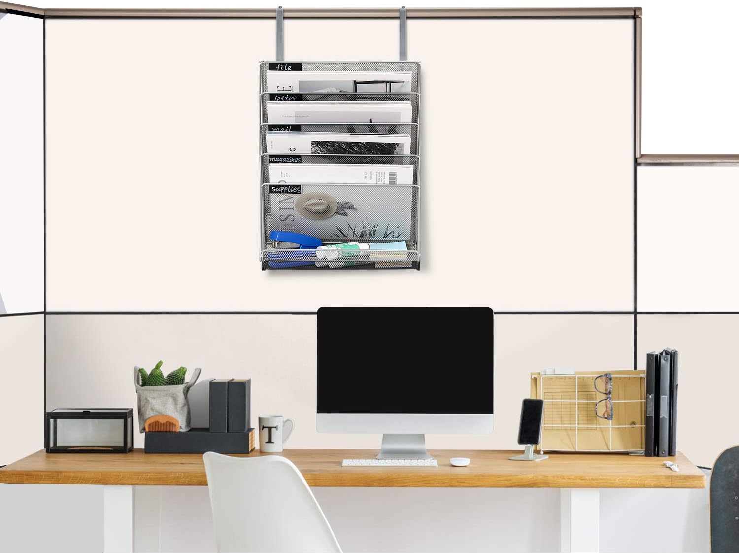 Hanging File Organizer, 5 Tier Wall Mount Document Letter Tray Organizer with Universal Partition Hanger for Office School Home (Upgrade Silver) 5 61t0hpilKHL. AC SL1500 - northernschoolofshiatsu.co.uk