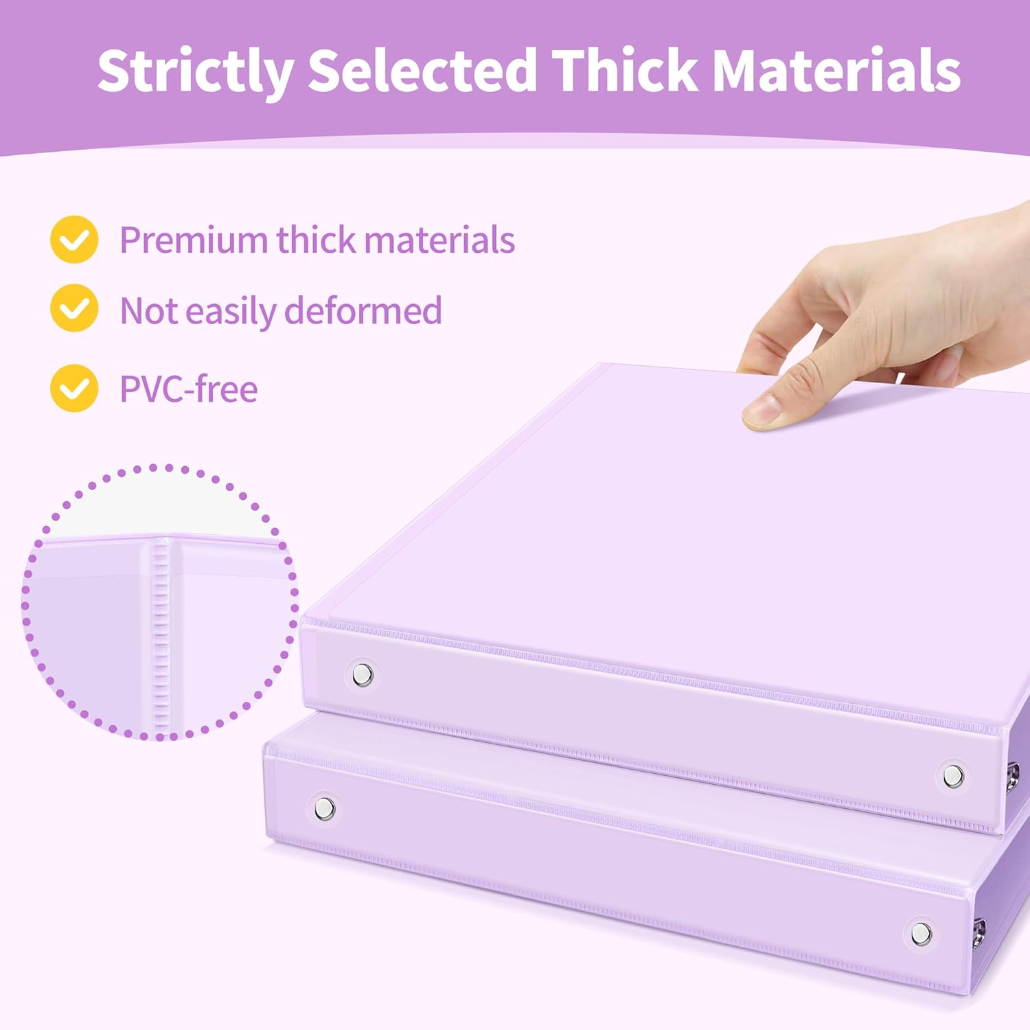 SUNEE 3 Ring Binder 1 Inch 1 Pack, Clear View Binder Three Ring PVC-Free (Fit 8.5x11 Inches) for School Binder or Office Binder Supplies, Purple Binder 103 61tMqIv baL. AC SL1500 - northernschoolofshiatsu.co.uk