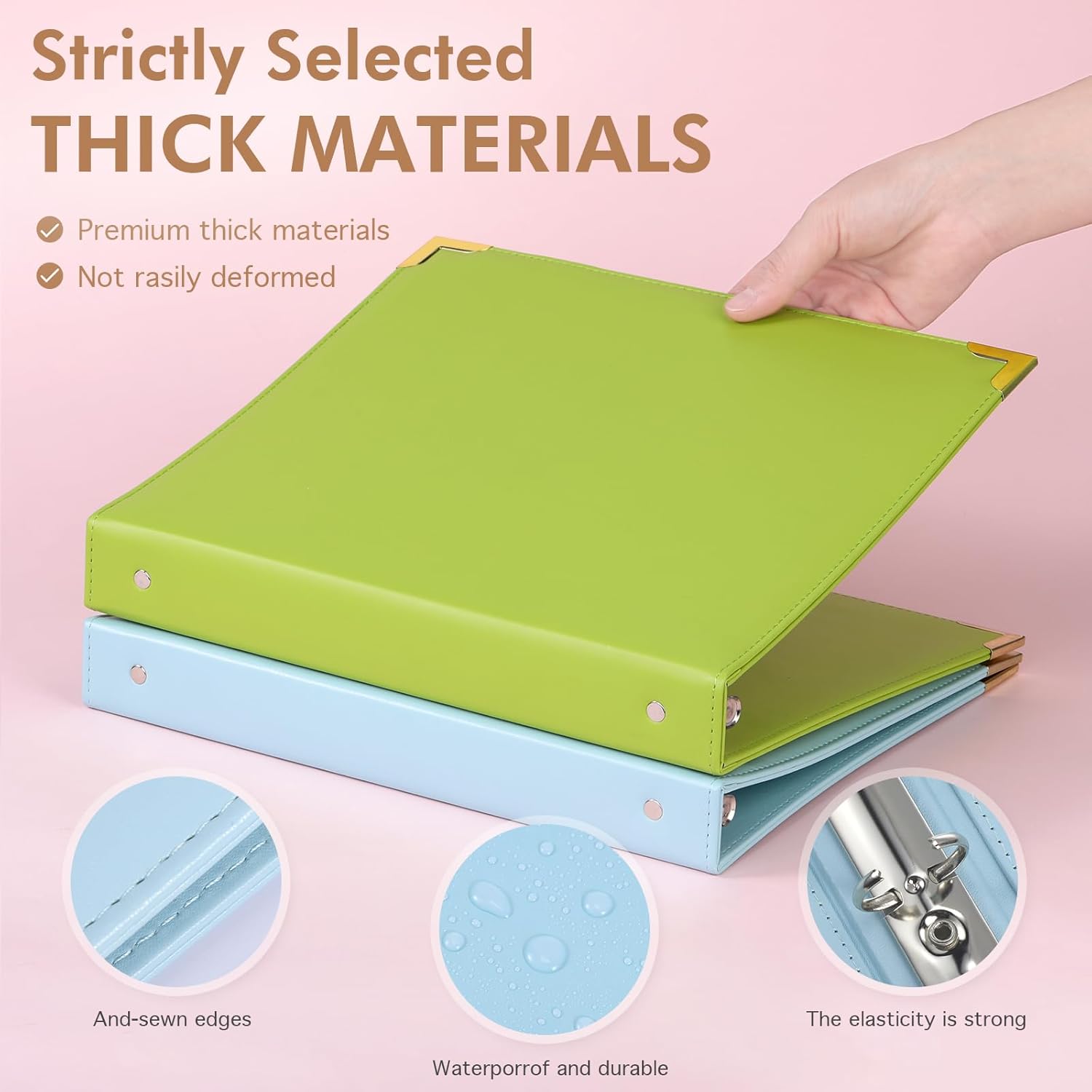Ctosree 3 Ring Binder 0.5 inch, Pastel Binder with Pockets 4 Pack Binder Fits Letter Size 11" x 8.5" Paper 100 Sheets Capacity Document Organizer Brass Round Ring Binder for Office Home School 3 61tnP+GSoQL. AC SL1500 - northernschoolofshiatsu.co.uk