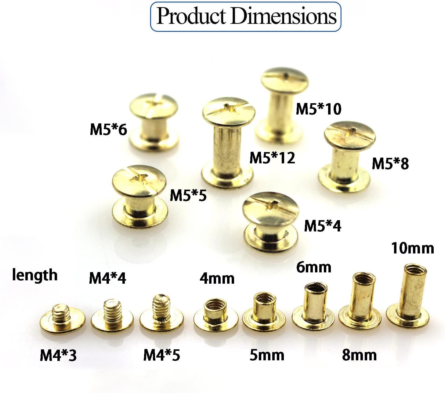 100 Pcs (50 Pair) Gun Black Phillips Chicago Binding Screws Assorted Kits,6 Sizes of Flat Head Rivet Hollow Binding Screws Posts, for Leather Saddles Purses Belt Repair(M5x5/10/15/25/35/45) 30 61tuNIAIHJL. AC SL1500 - northernschoolofshiatsu.co.uk