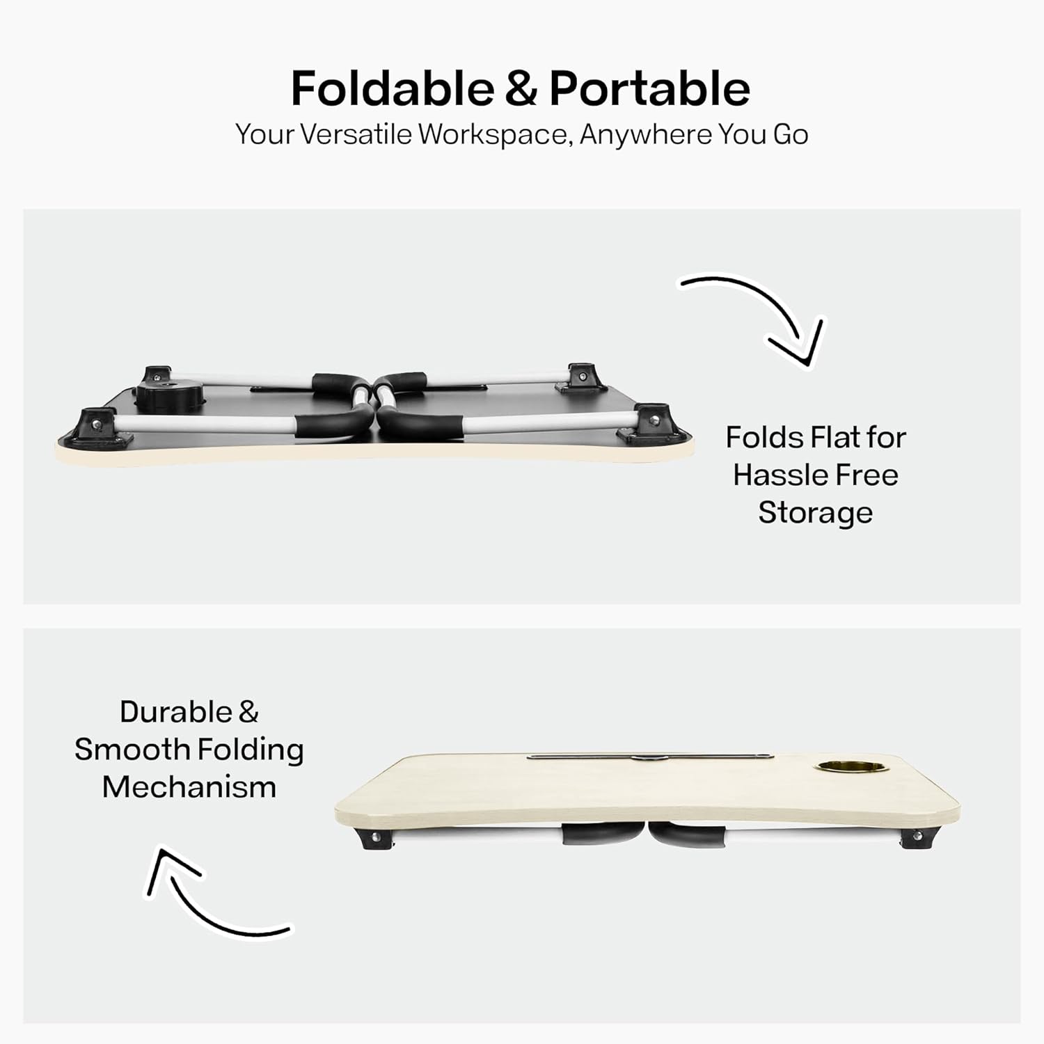 Aerolife Portable Laptop Bed Desk, Foldable Laptop Table with USB Port, Storage Drawer, Cup Holder & Tablet Slot, Adjustable Lap Desk Stand - Natural 5 61u4TiXUWiL. AC SL1500 - northernschoolofshiatsu.co.uk