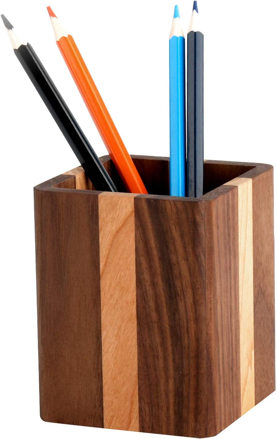 Natural Wood Desk Pen Holder Pencil Organizer Desktop Office Pencils Stand Holder Simple(Cherry center walnut side) 1 61uAXm7Z9vL. AC SL1500 - northernschoolofshiatsu.co.uk