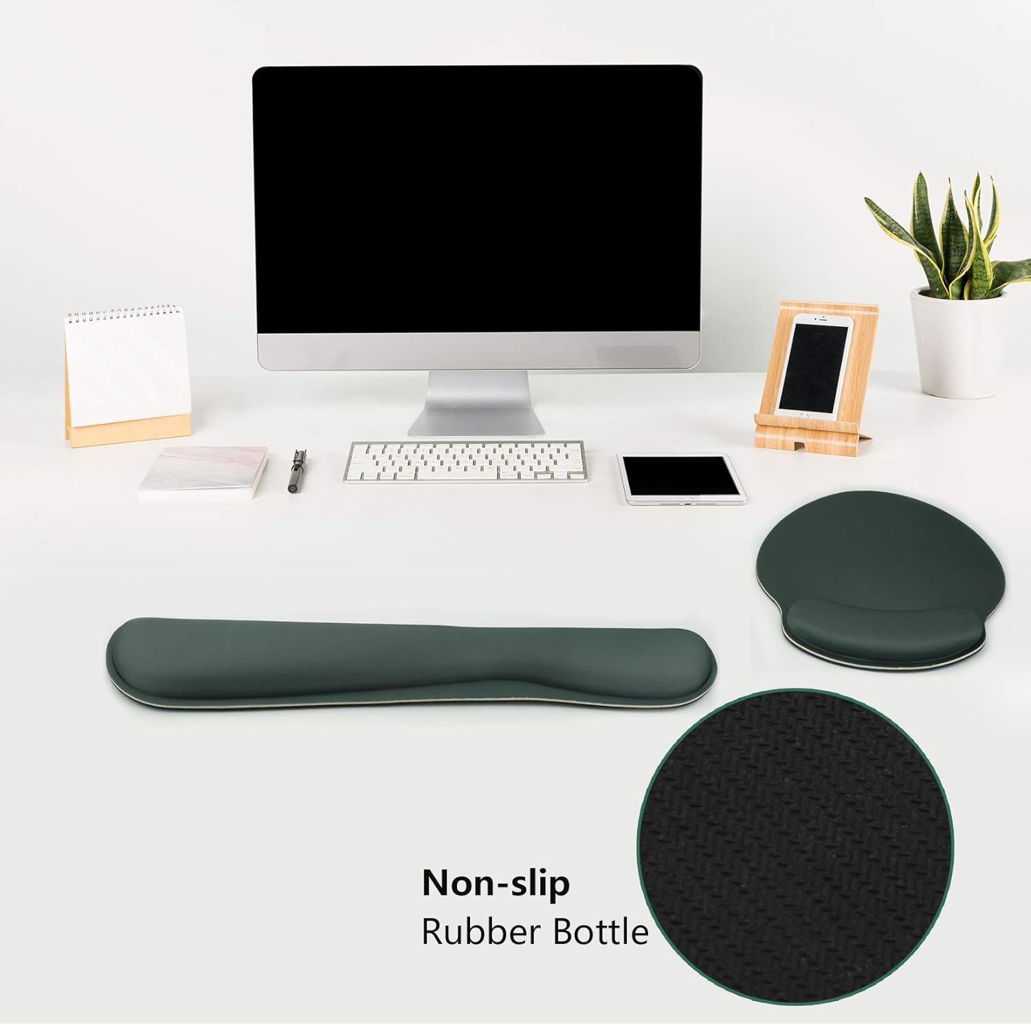 Keyboard Wrist Rest Pad Mouse Pad, Memory Foam, Rest Pads Sets for Comfortable Typing & Wrist Pain Relief, Anti-Slip Rubber Base (Green) 5 61vHQwqgBzL. AC SL1500 - northernschoolofshiatsu.co.uk