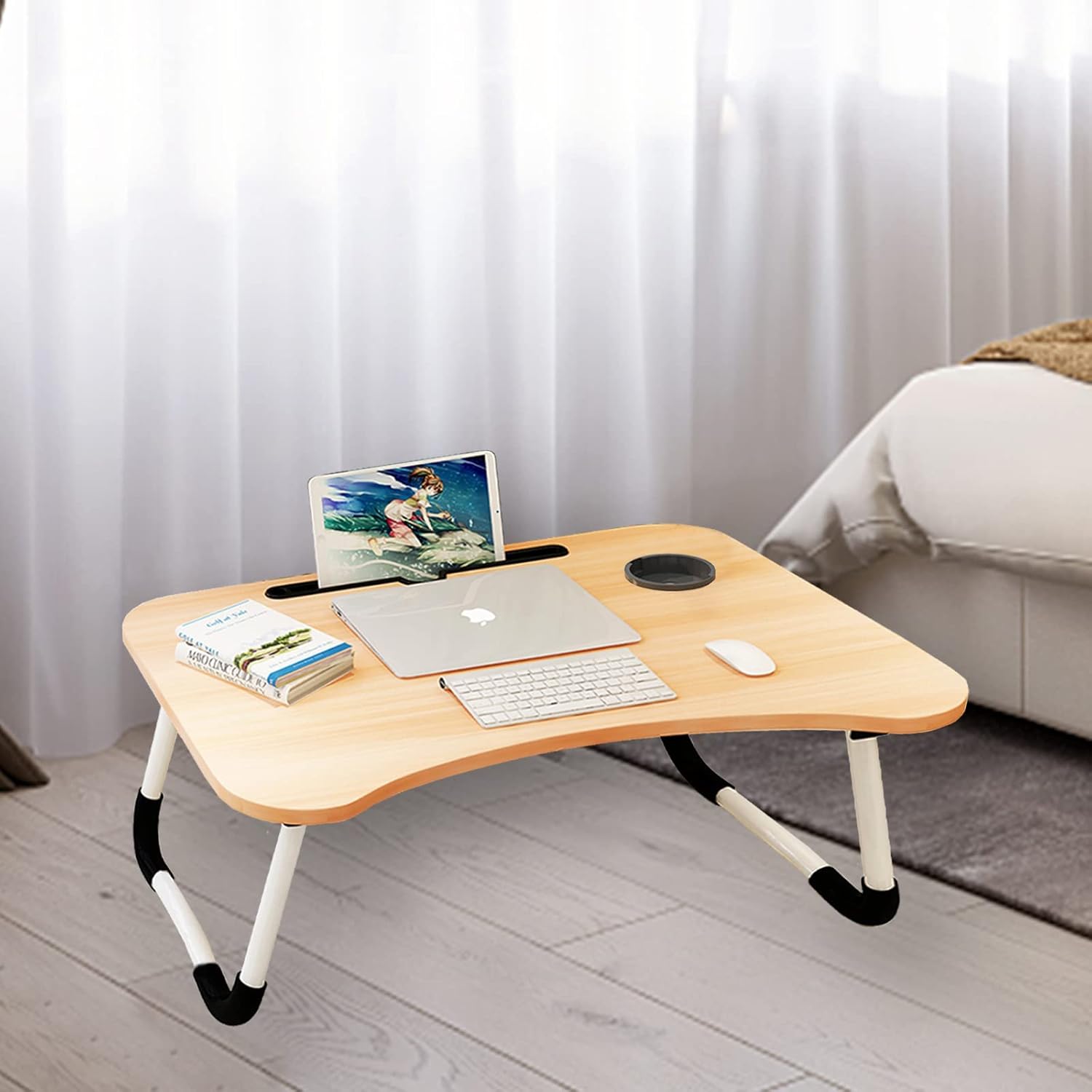 Lap Desk,Portable Laptop Desk Foldable Bed Table with Phone Stand and Cup Holder for Bed/Couch/Sofa Working, Reading 7 61vWWU4L4dL. AC SL1500 - northernschoolofshiatsu.co.uk
