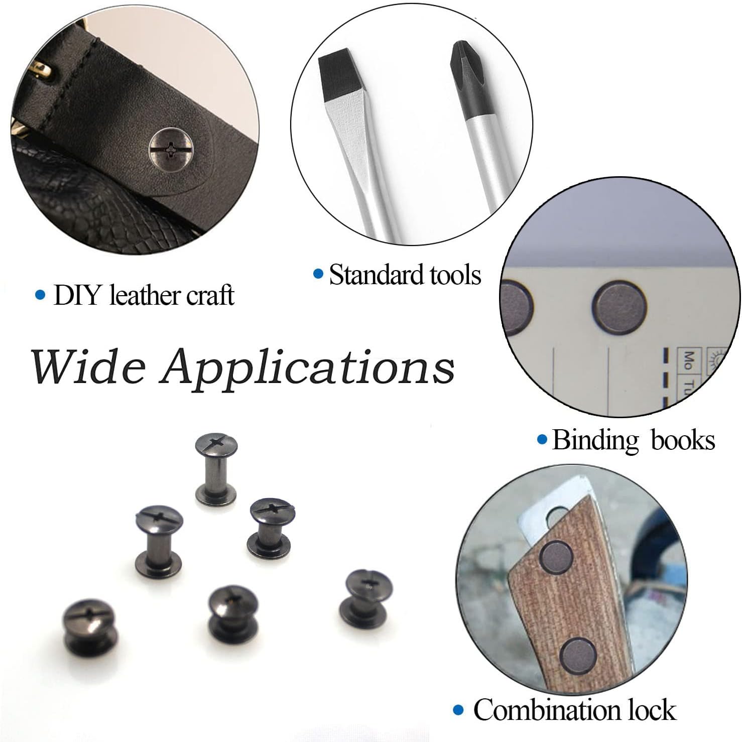 100 Pcs (50 Pair) Gun Black Phillips Chicago Binding Screws Assorted Kits,6 Sizes of Flat Head Rivet Hollow Binding Screws Posts, for Leather Saddles Purses Belt Repair(M5x5/10/15/25/35/45) 57 61vZtC+PfFL. AC SL1500 - northernschoolofshiatsu.co.uk