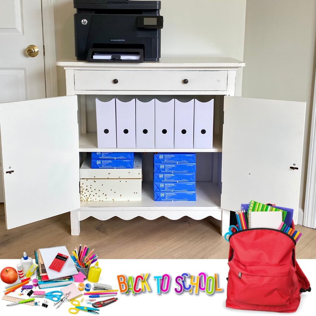 Evelots Magazine File Holder - Set of 6 Mandala - Office Desk Organizer - Sturdy Cardboard - New Upgraded Double Front Panel for More Stability - Full 4 Inch Wide - Easy Assemble 16 - northernschoolofshiatsu.co.uk