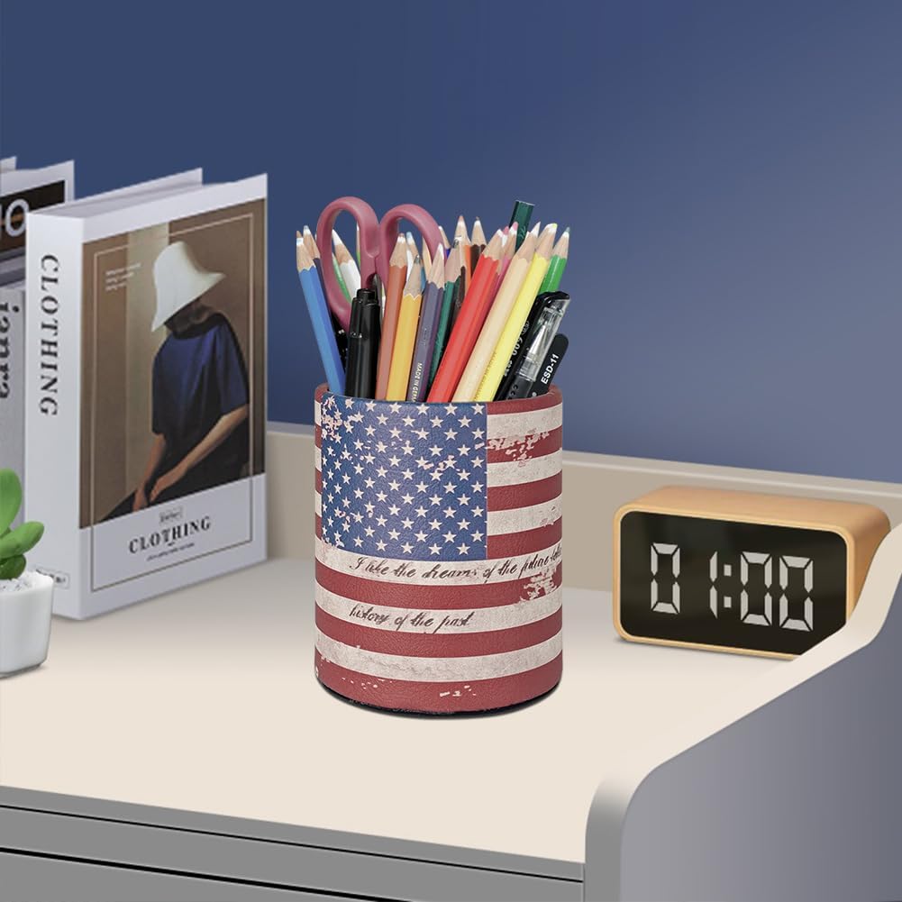 Pen Pencil Holder Cup Container PU Leather Desk Organizer Stand Decor Brush Scissor Holder Decoration Office Desk Home School (3.3" x 3.3" x 4", Black) 75 61vtCZw ihL. AC SL1001 - northernschoolofshiatsu.co.uk