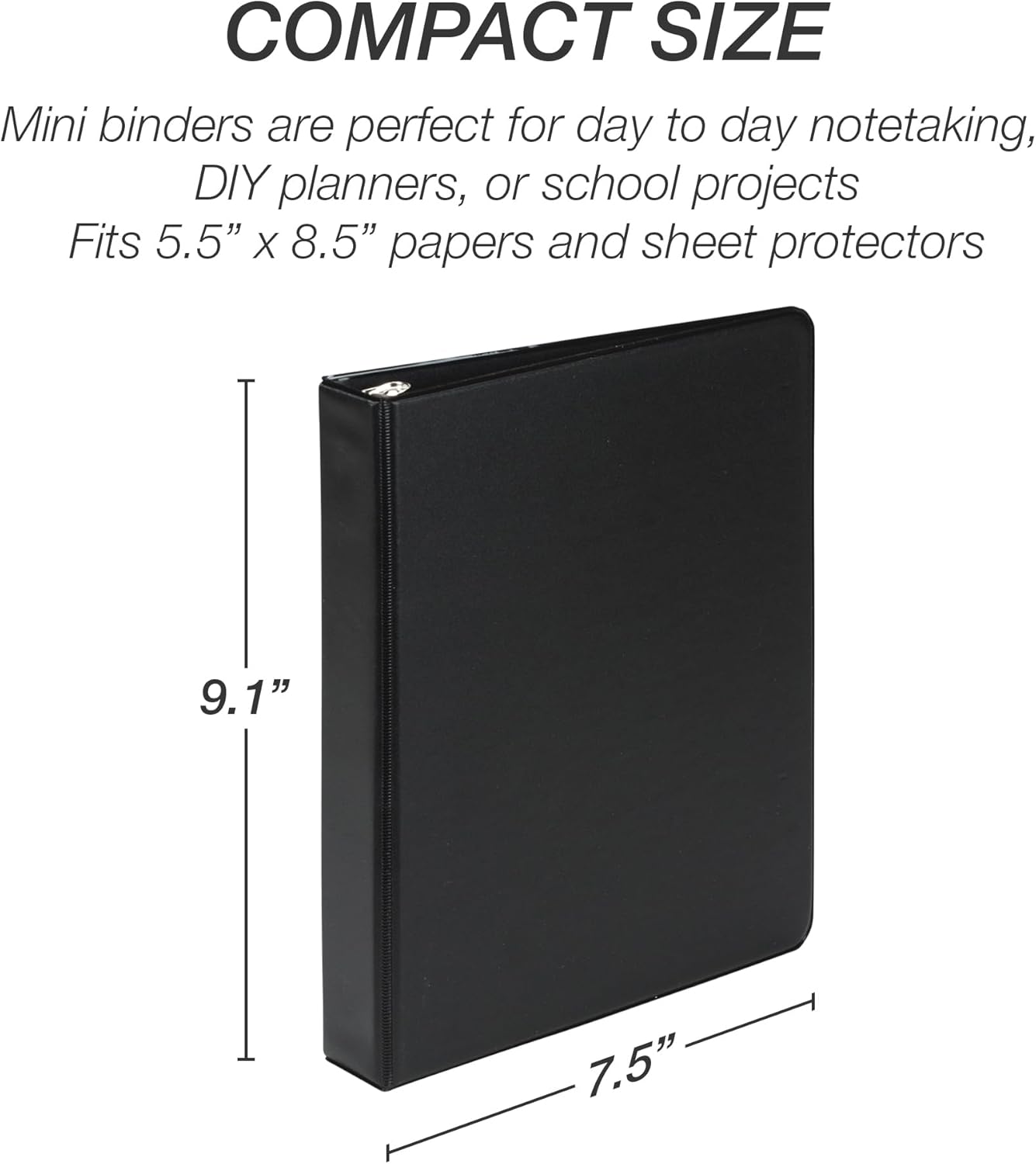 Samsill Economy 3 Ring Mini Binder, Made in The USA, 1-Inch Round Ring Binder, Holds 100 Sheets, Black, 6 Pack (MP32300) 5 61x WfhcCgL. AC SL1500 - northernschoolofshiatsu.co.uk
