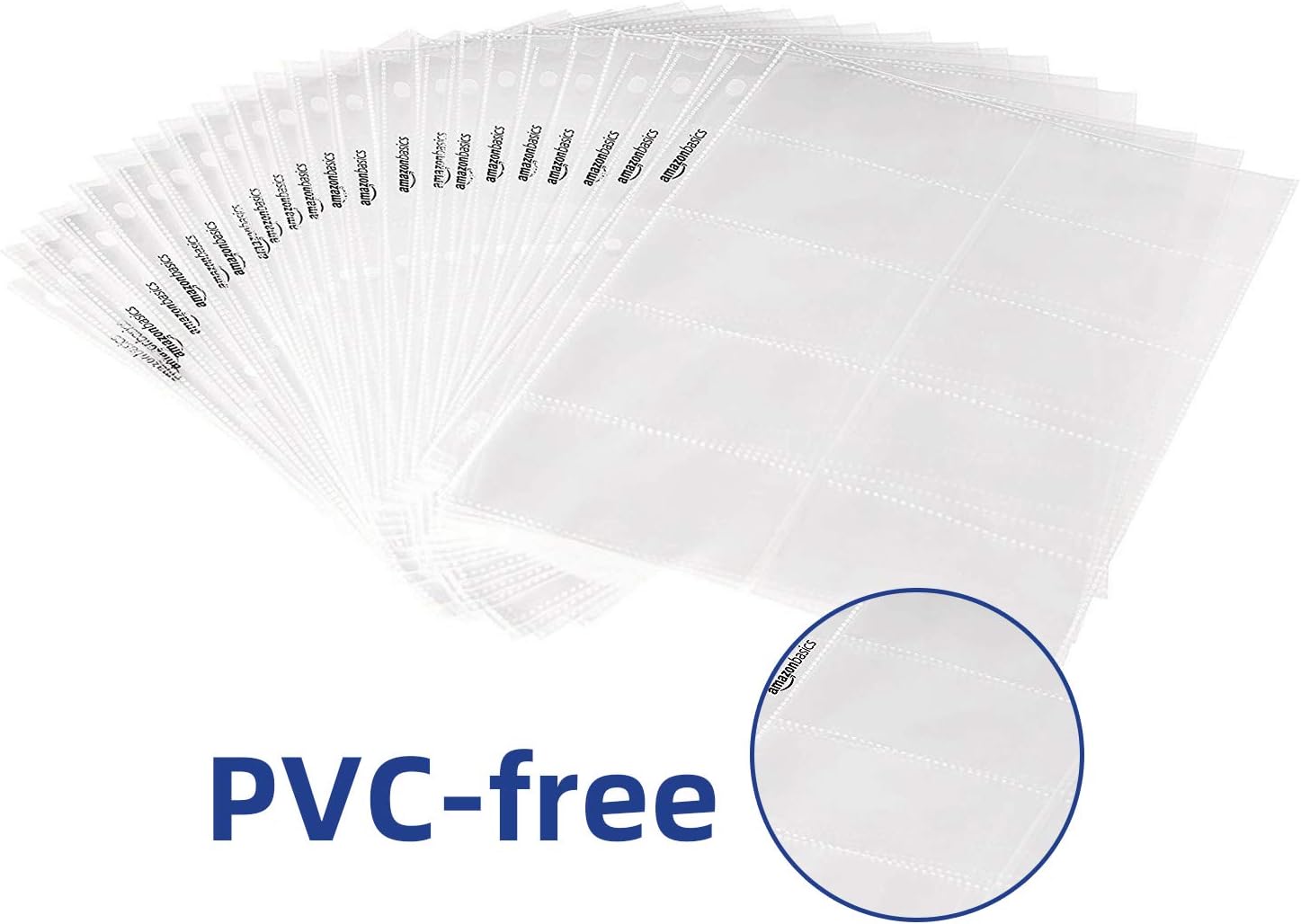 Amazon Basics Plastic Business Card Holder, Protector Sleeves for 3-Ring Binder, Transparent, 25-Pack 2 - northernschoolofshiatsu.co.uk