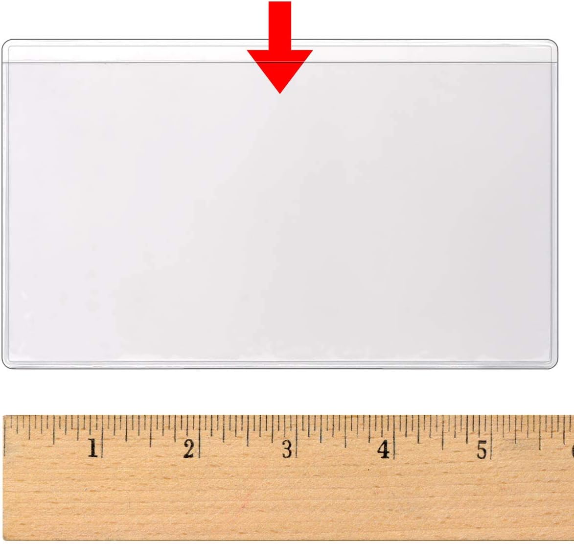 StoreSMART - 3" x 5 1/4" - Non-Adhesive Plastic Vinyl Pocket - Index Card Sized - Open Long Side - 10 Pack - PE106L-C-10 2 - northernschoolofshiatsu.co.uk
