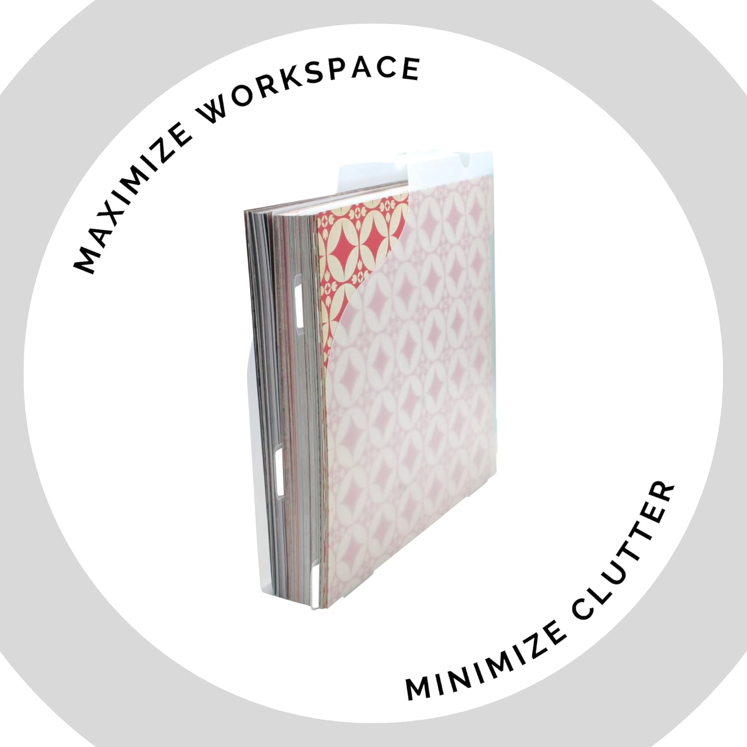 Advantus Vertical Scrapbook Paper Holder, Frosted 5 - northernschoolofshiatsu.co.uk