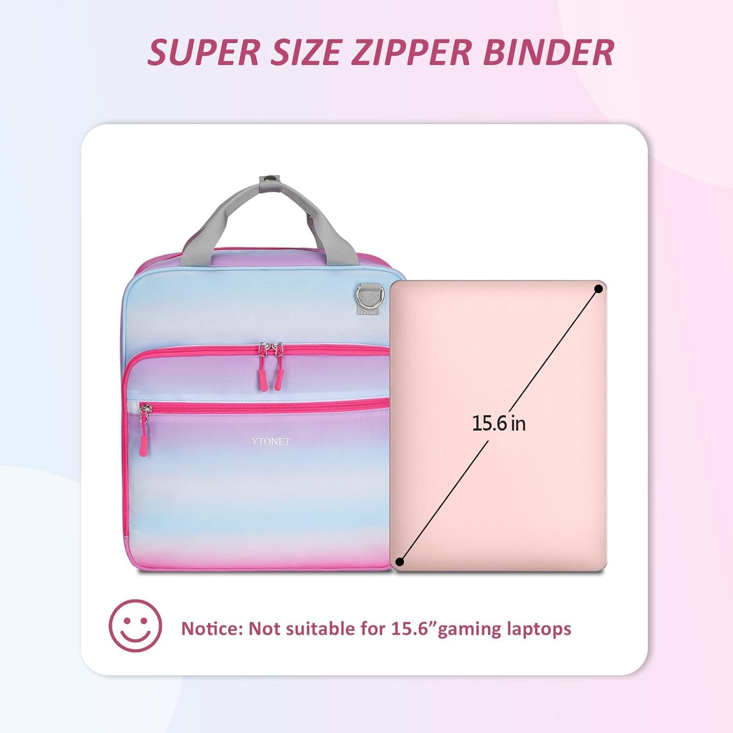 Ytonet Zipper Binder with Shoulder Strap, 3 Inch 3 Ring Binder with Zipper, 600 Sheets Large Capacity Waterproof School Binders Organizer for Girls Students Fit 15.6 Inch Laptop, Purple 10 61ylY4y1oAL. AC SL1500 - northernschoolofshiatsu.co.uk