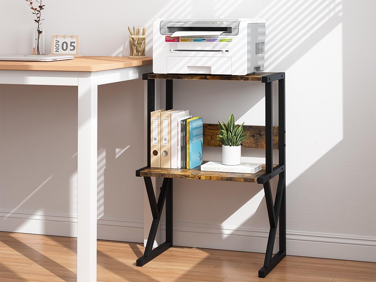 aboxoo Printer Stand for Desk, Desktop Printer Shelf Large 3-Tier Multi-Purpose Office Organization Shelves for Home Office, Rustic Brown 41 61zKoeOZqZL. AC SL1200 - northernschoolofshiatsu.co.uk