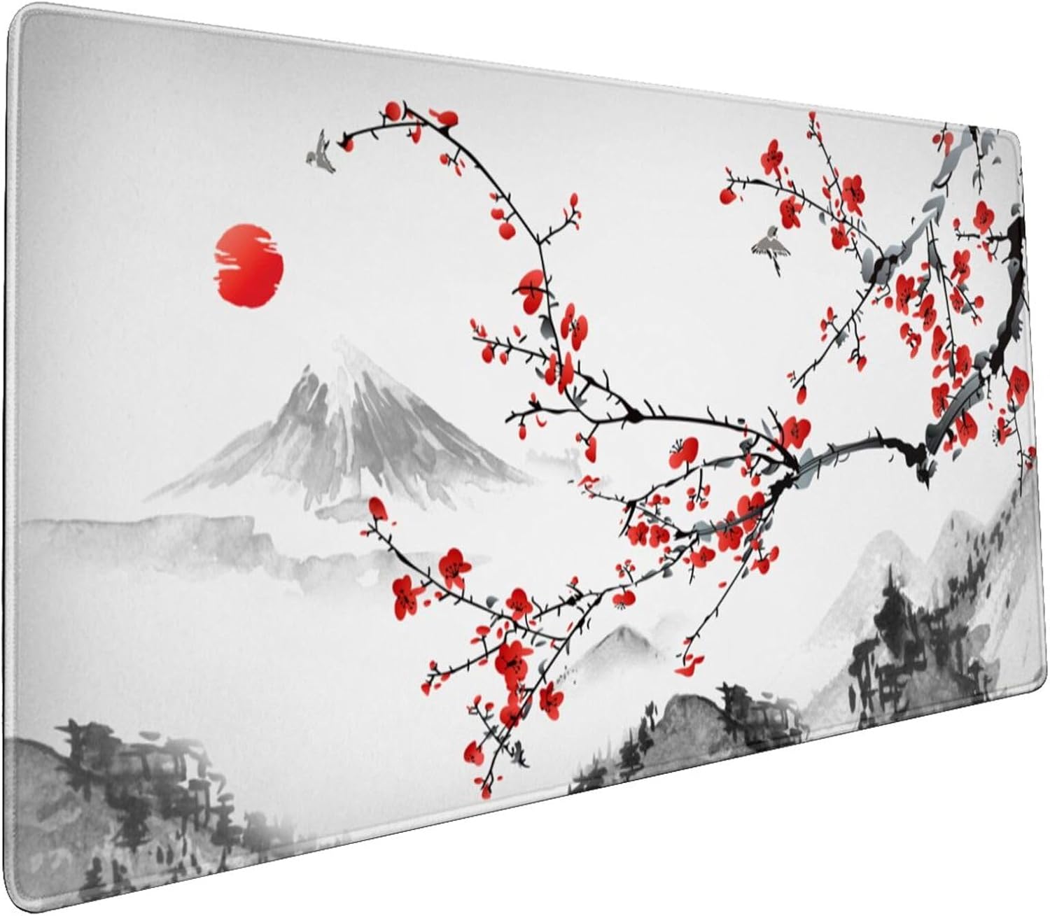 AQQA Extended Gaming Mouse Pad Cherry Blossoms Japanese XXXL Full Desk Mousepad 48" x 24", Non Slip Desk Mat with Stitched Edge Computer Keyboard Mat for Office 53 61zi4WQI86L. AC SL1500 - northernschoolofshiatsu.co.uk