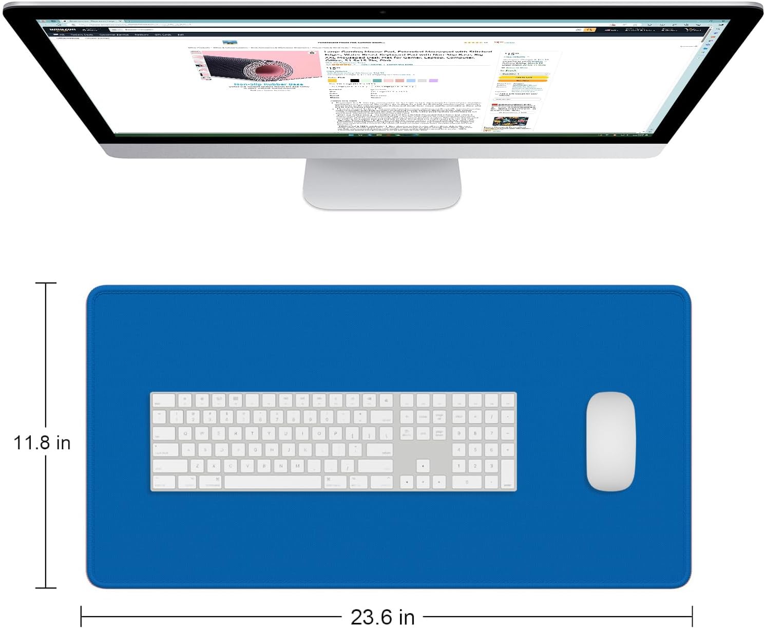 Dapesuom Large Mouse Pad, Extended Gaming Mouse Mat with Stitched Edges, Full Size Desk Mats with Non-Slip Base, Computer Big Desktop Keyboard Pad for Gamer, Laptop, Office, 23.6 x 11.8 in, Pink 44 61zmukiGZ7L. AC SL1500 - northernschoolofshiatsu.co.uk