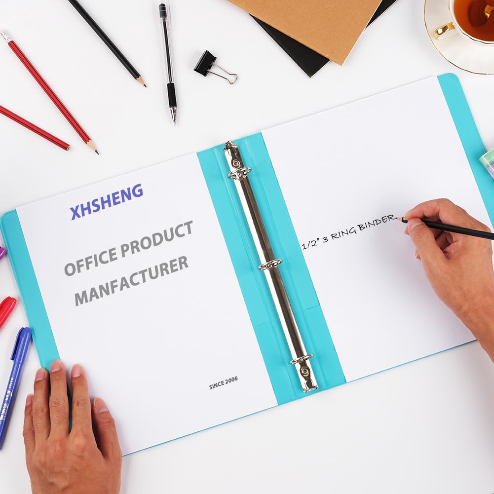 3 Ring Binder 1/2 inch, 0.5 Inch Round Ring, Holds 8.5 * 11inch Papers, with 2 Pockets,6 Colorful Binders for Office/Business 4 61zzqYmBajL. AC SL1001 - northernschoolofshiatsu.co.uk