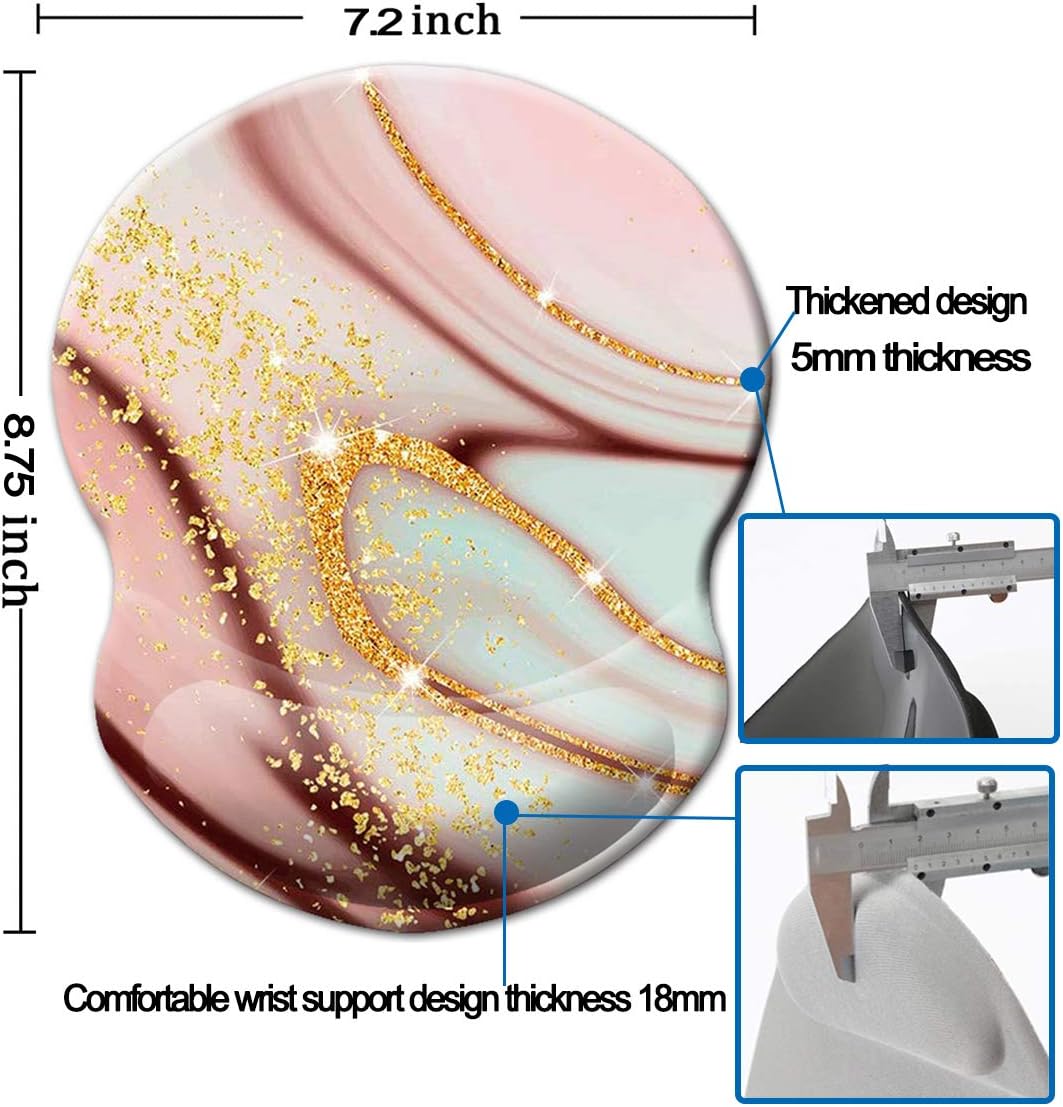 Mouse Pad with Wrist Support, Non Slip Mousepad Wrist Rest for Office, Computer, Laptop & Mac- Durable & Comfortable & Lightweight Ergonomic Support Mouse Mat (Pretty Marble-Wrist-5) 1 71+6U3UVONL. AC SL1200 - northernschoolofshiatsu.co.uk