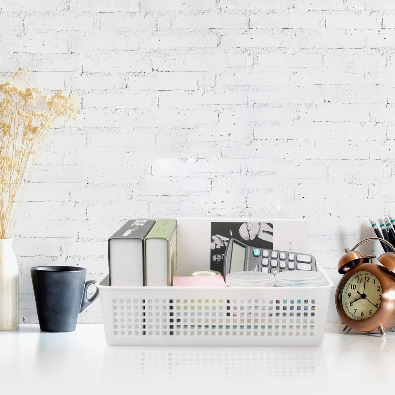 6-pack Storage Basket Trays, Plastic Office Tray, White 2 71+AkU4aJYL. AC SL1500 - northernschoolofshiatsu.co.uk