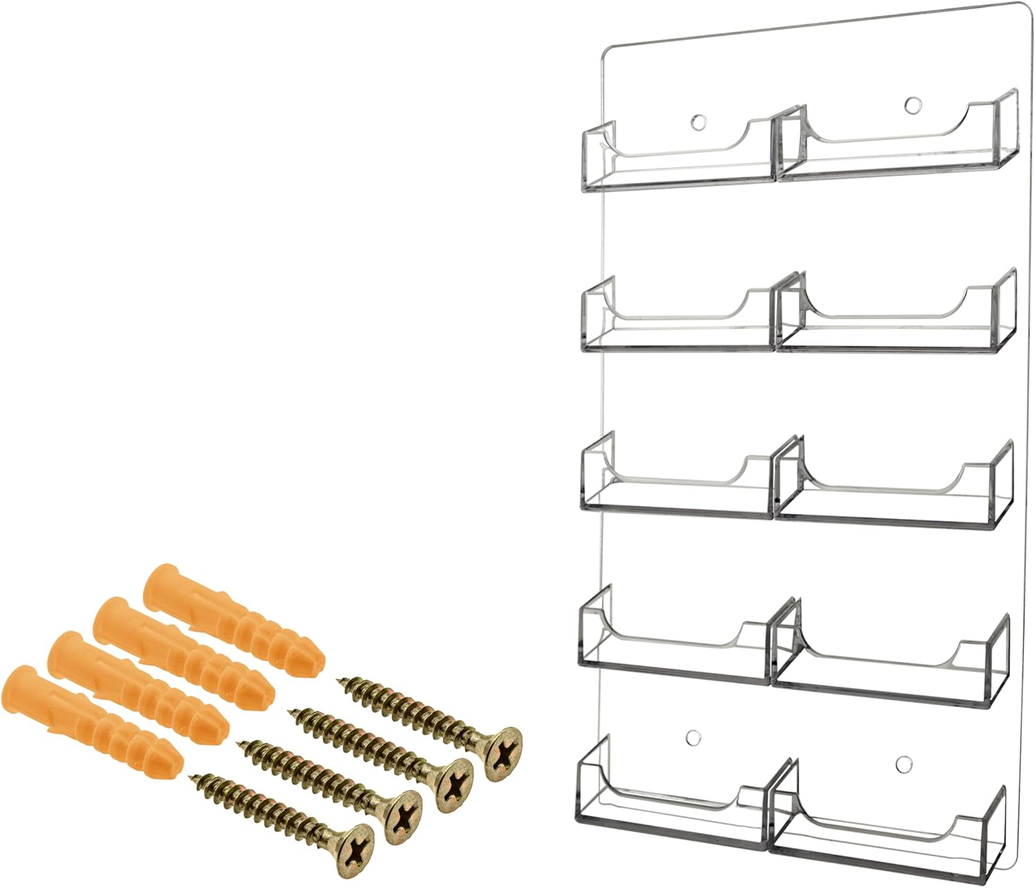 Marketing Holders Wall Business Card Holder with Hanging Hardware for 3.5" x 2" Gift Cards Clear Acrylic 4 Slot Display for Retail Stores and Tradeshows and Expos 41 - northernschoolofshiatsu.co.uk