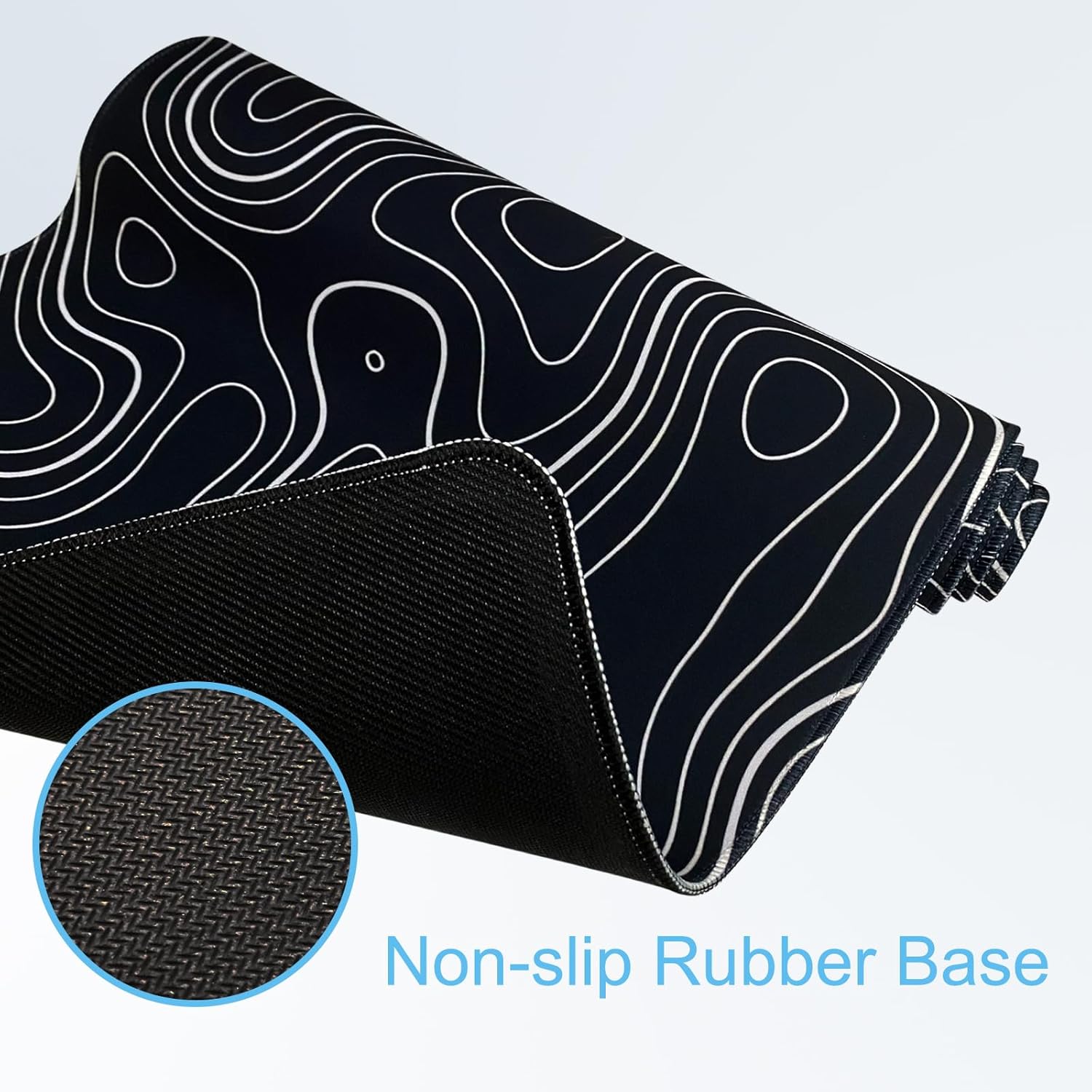 Large Gaming Mousepad, XL 35.4x15.7 Inch, with Stitched Edges - Waterproof, Non-Slip Base - Perfect for Office & Home - Topographic Black 3 71+L6VzlSaL. AC SL1500 - northernschoolofshiatsu.co.uk