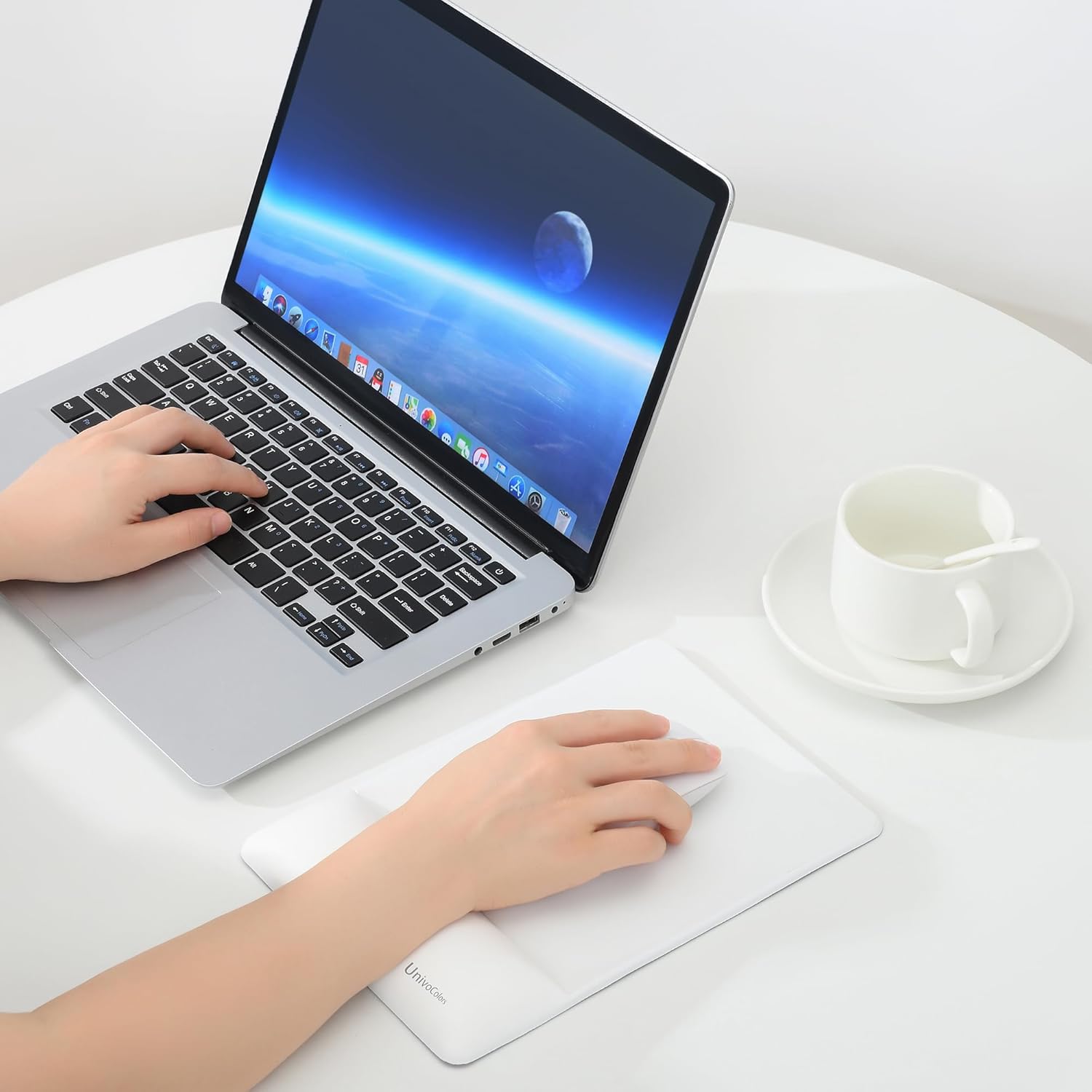 UnivoColors Design-Wave Set of Keyboad Wrist Rest & Mouce Pad,Artificial Sheepskin+Memory Foam+Ergonomic+Anti-Slip Gel, Resilience Support During Work and Gaming,Keyboard Accessory,White 26 71+t9hkJusL. AC SL1500 - northernschoolofshiatsu.co.uk