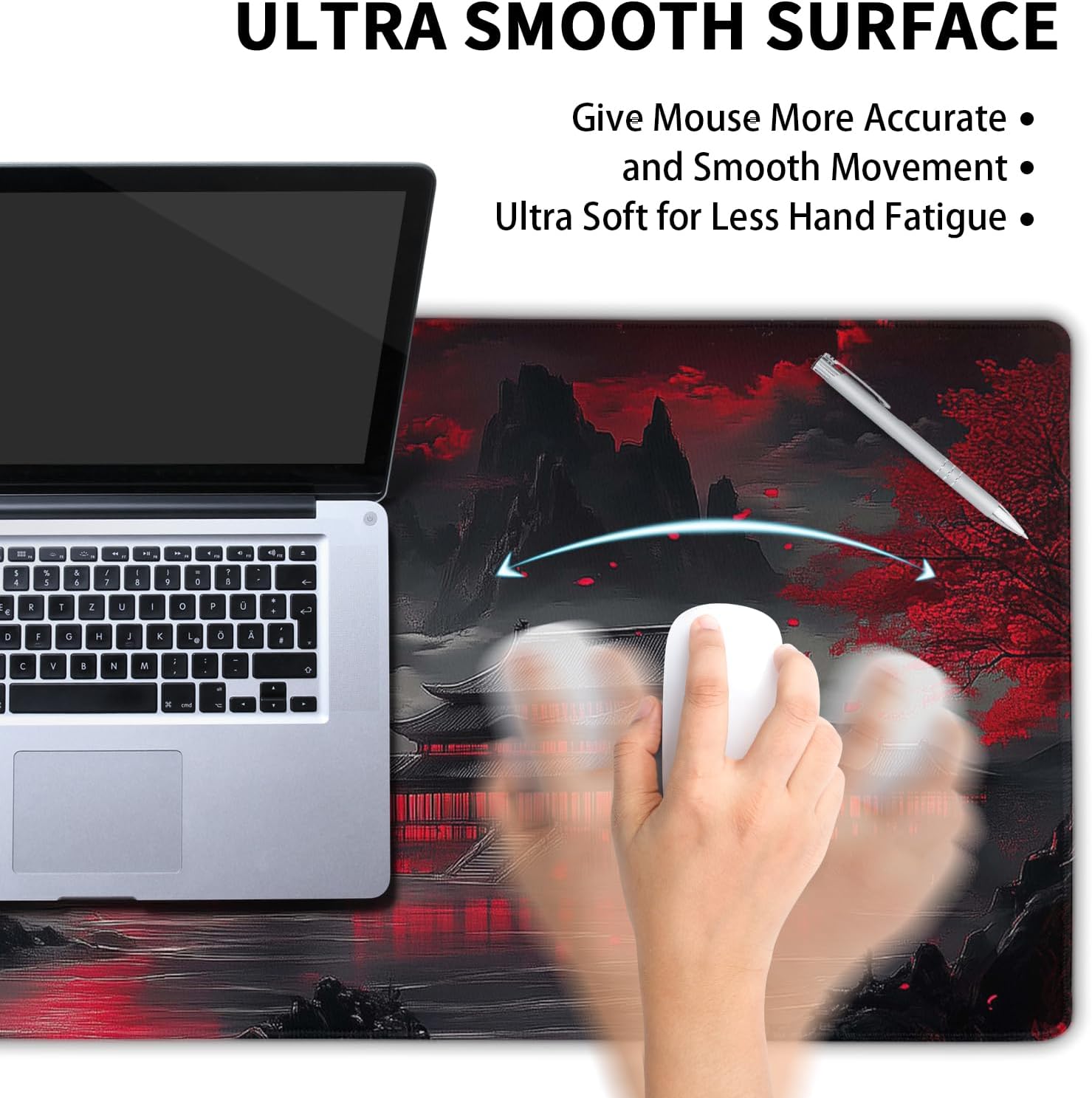 Large Floral Mouse Pad Extended Gaming Mousepad 31.5"x11.8" Vintage Aesthetic Black Desk Mat Flower Mouse Pad Plant Wildflower Mousepad XXL Laptop Computer Keyboard Mats for Desk Office 298 71 +UbrG6JL. AC SL1500 - northernschoolofshiatsu.co.uk