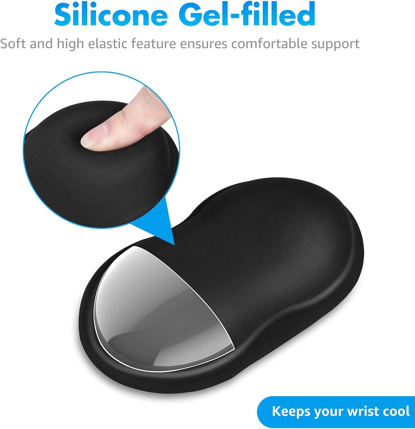 VANKEY Gel Mouse Wrist Rest, Soft Gel Wrist Rest Pad for Computer, Office, PC Gaming - Non-Slip Base, Wrist Pain & Fatigue Relief, Black 4 71 2y1RS4S. AC SL1500 - northernschoolofshiatsu.co.uk