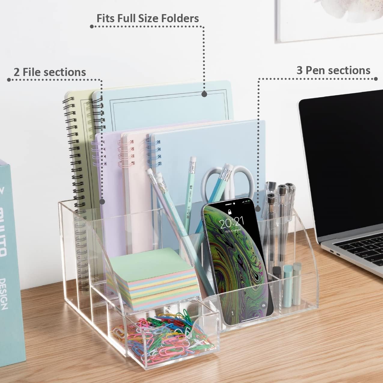 Clear Acrylic Desk Oganizer, 9 Compartments, Office Supplies and Desk Accessories Organizer, Home Decor Desktop Organizer (Clear) 9 71 1T1CftDL. AC SL1275 - northernschoolofshiatsu.co.uk