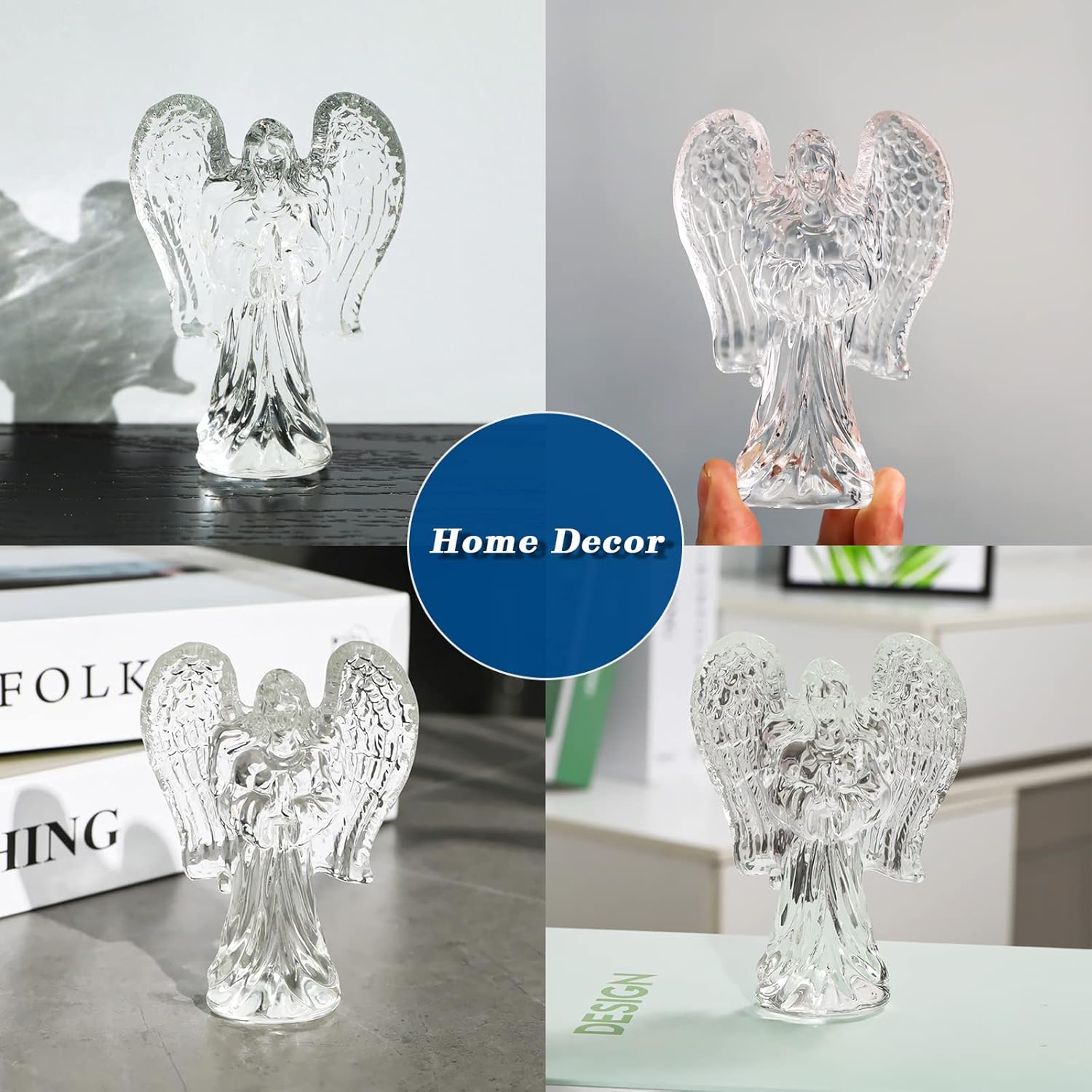 Glass Angel Figurine Clear Glass Wing Angel Paperweight Desktop Crystal Ornament for Adults Children Art Collecible 5 71 PqOH vUL. AC SL1500 - northernschoolofshiatsu.co.uk