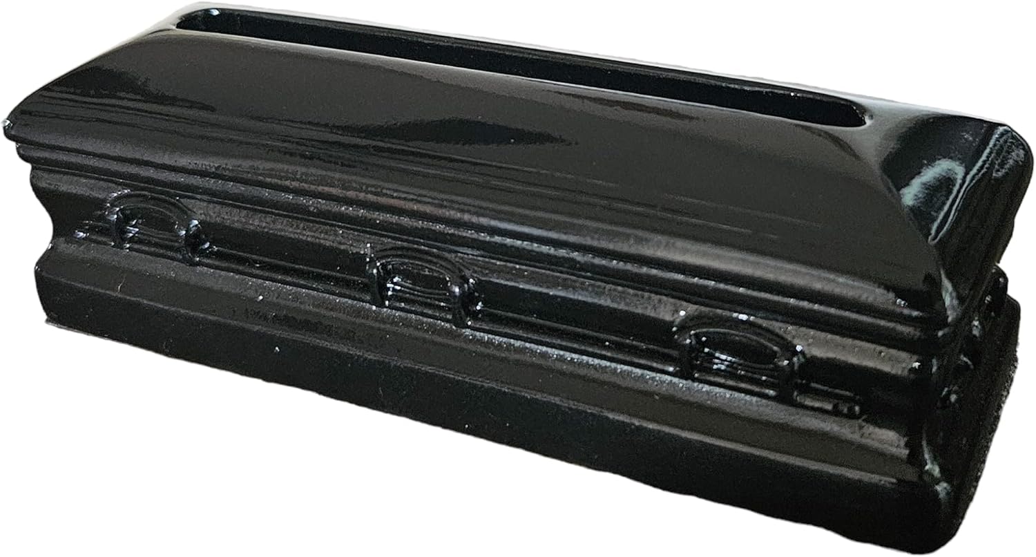 Miniature Casket Resin Business Card Holder, Metallic Black 1 71 kE114YTL. AC SL1500 - northernschoolofshiatsu.co.uk