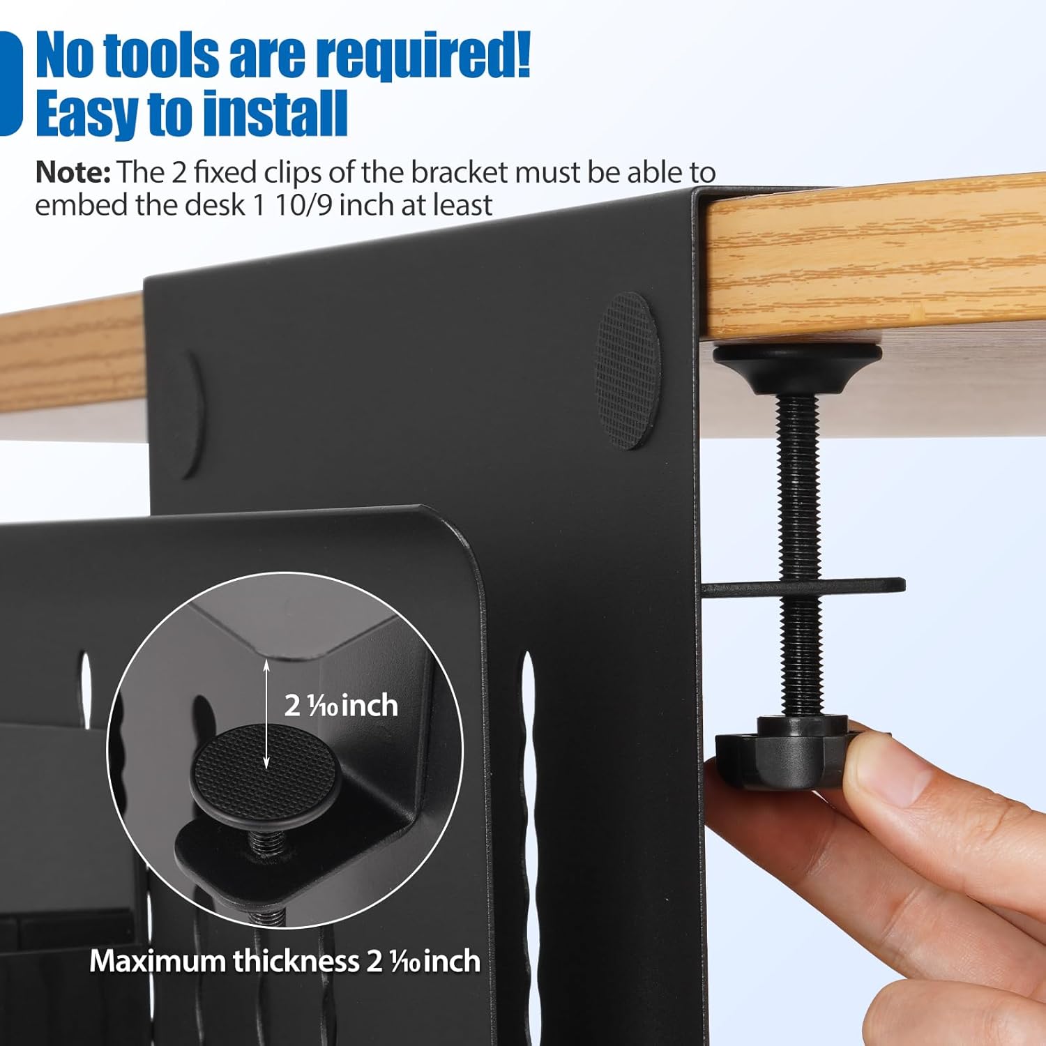 Desk Side Storage Holder Desk Organizer for Laptop Clamp-On Desk Shelf, Drilling Standing Desk Drawer, For Office Supplies & Studio Essentials (Black) 6 71 tTs8IvLL. AC SL1500 - northernschoolofshiatsu.co.uk
