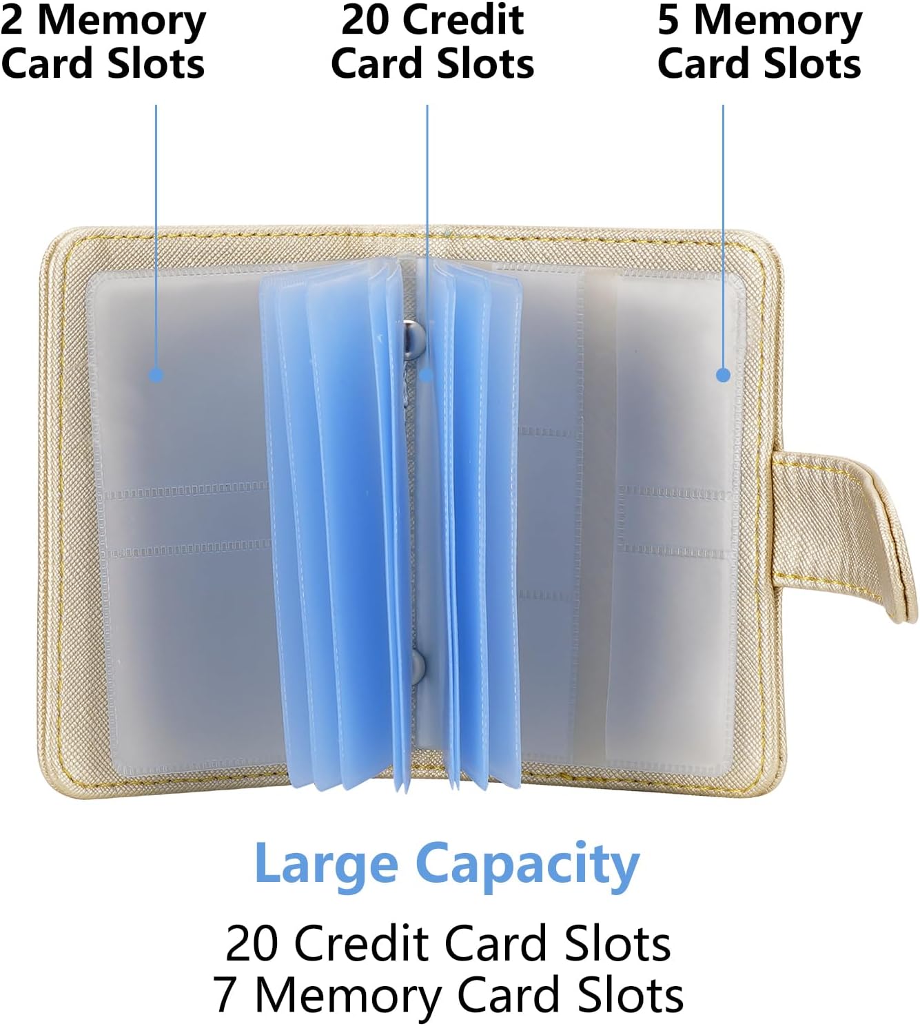 Wisdompro Credit Card Holder, Slim Leather RFID Blocking Wallet Debit Card Protector Organizer Case (Build in 20 Card Slot & 7 Small Cells for Memory Cards)-Vertical Black 21 71 tz+Wp3CL. AC SL1500 - northernschoolofshiatsu.co.uk