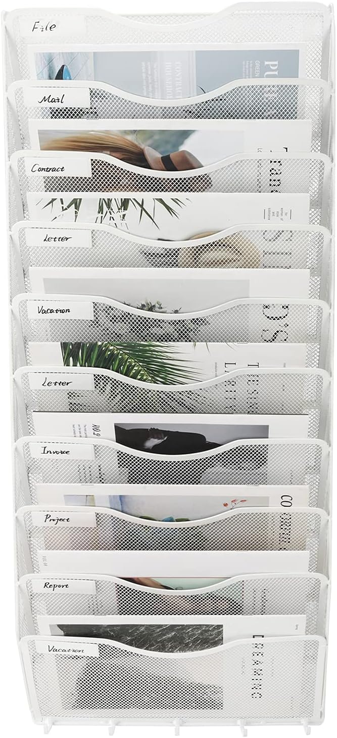 EasyPAG Wall File Holder 5 Pocket Mesh Hanging Wall Organizer Vertical Hanging File Folder Holder Magazine Rack with Nametag Label for Mail Paper Organization,Black 120 71 vcZieWbS. AC SL1500 - northernschoolofshiatsu.co.uk