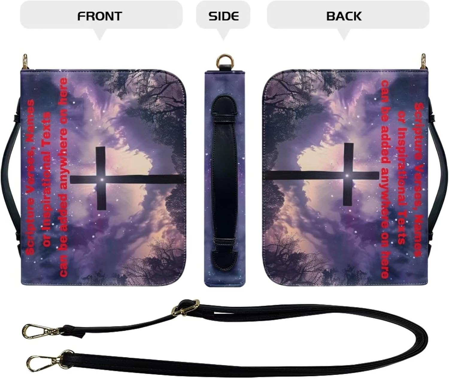 Custom Personalized PU Leather Bible Cover Case for Women,Customized Bible Cases Bible Tote Bag Bible Carrying Case Bible Carrier with Detachable Shoulder Strap,2XL 5 71 - northernschoolofshiatsu.co.uk
