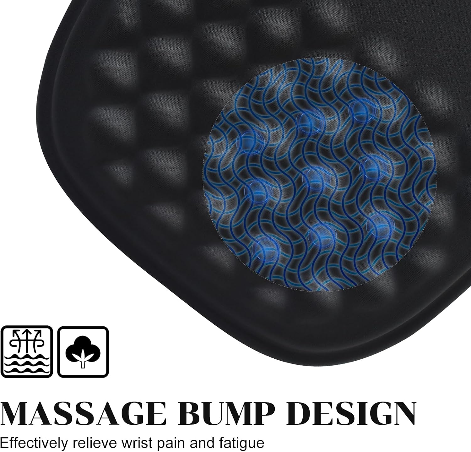 JIKIOU Ergonomic Mouse Pad Wrist Support with Massage Design, Memory Foam Wrist Rest Pain Relief Mousepad with Non-Slip PU Base, Mouse Pads for Wireless Mouse 12x8 inch (Matte Black) 3 71 zw4GWvML. AC SL1500 - northernschoolofshiatsu.co.uk