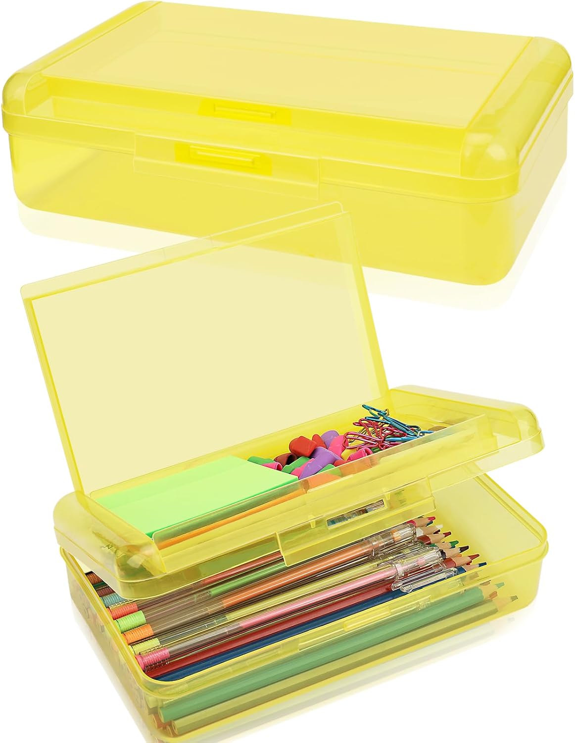 1 PCS Pencil Box,Double Layer Large Capacity Pencil Box,Hard Pen Case with Snap-tight Lid, Plastic Pencils Case for Office School Supplies Pen Boxes,Storage Organizer for Gel Pens Erasers-Purple 29 710 R1IBntL. AC SL1500 - northernschoolofshiatsu.co.uk