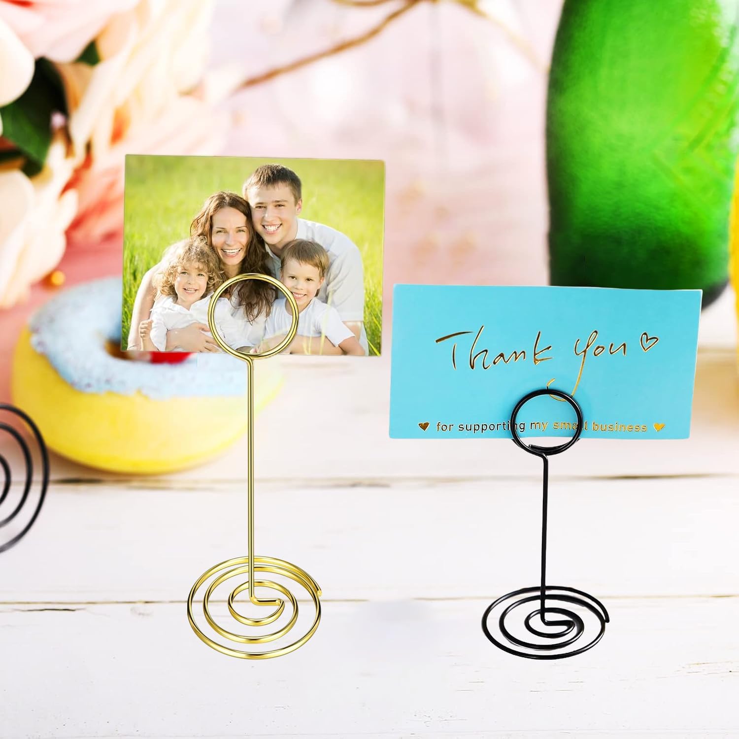 Desktop Memo Holder 4Pcs Base Memo Clip Jumbo Desk Paper Clip Table Number Holder Picture Memo Note Photo Stand Office Accessory 17 710 v Ky36L. AC SL1500 - northernschoolofshiatsu.co.uk