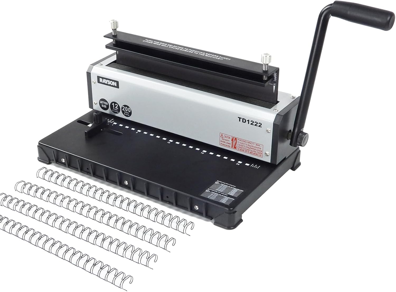 Rayson TD1222 Wire Binding Machine - 2:1 Pitch, Rectangular Holes, 220 Sheet Binding / 12 Sheet Punching Capacity 1 7106iDVyBiL. AC SL1500 - northernschoolofshiatsu.co.uk