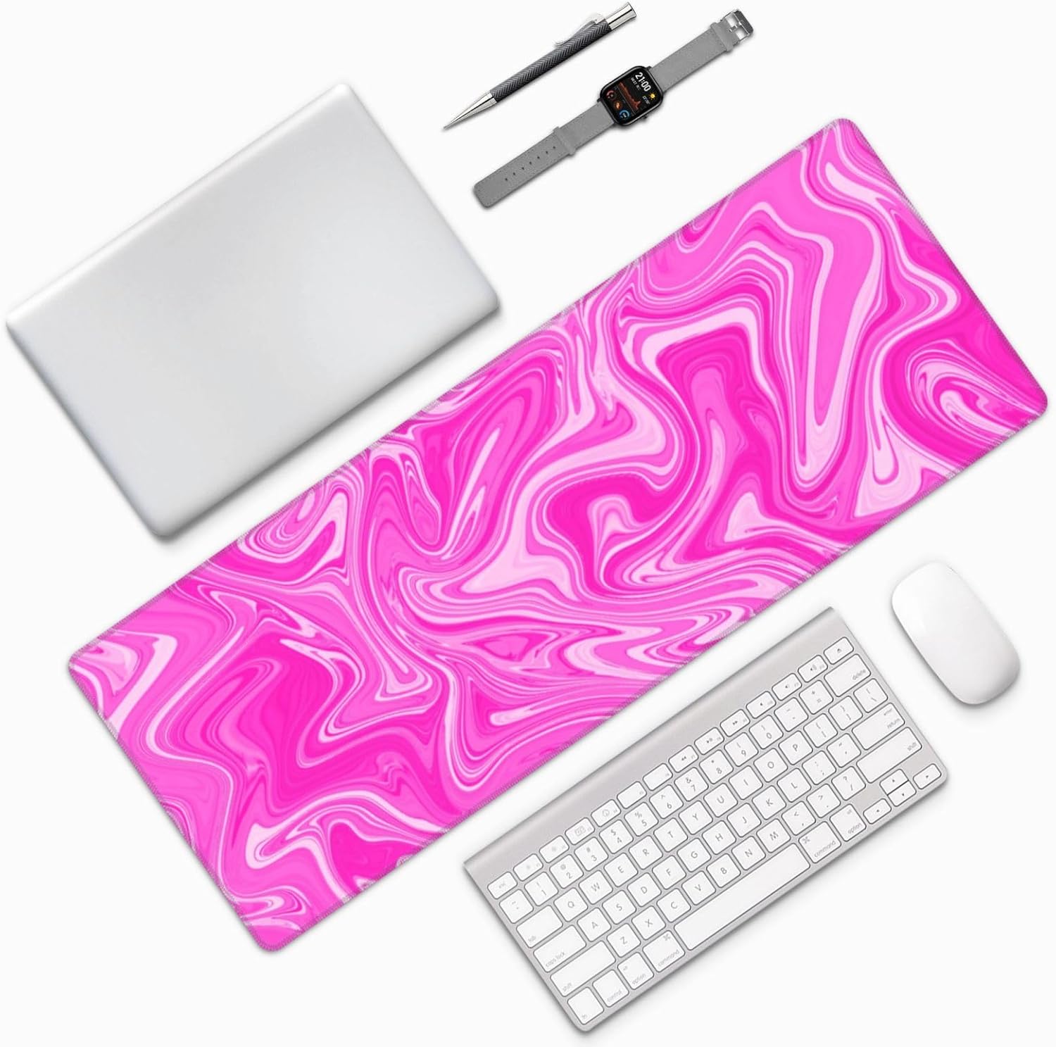 Red Topographic Contour Map Liquid Wave Topography Geography Gaming Mouse Pad 31.5 X 11.8 Inch XL Extended Large Keyboard Non-Slip Rubber Base with Stitched Edges for Home Office 41 710RiAYGpqL. AC SL1500 - northernschoolofshiatsu.co.uk