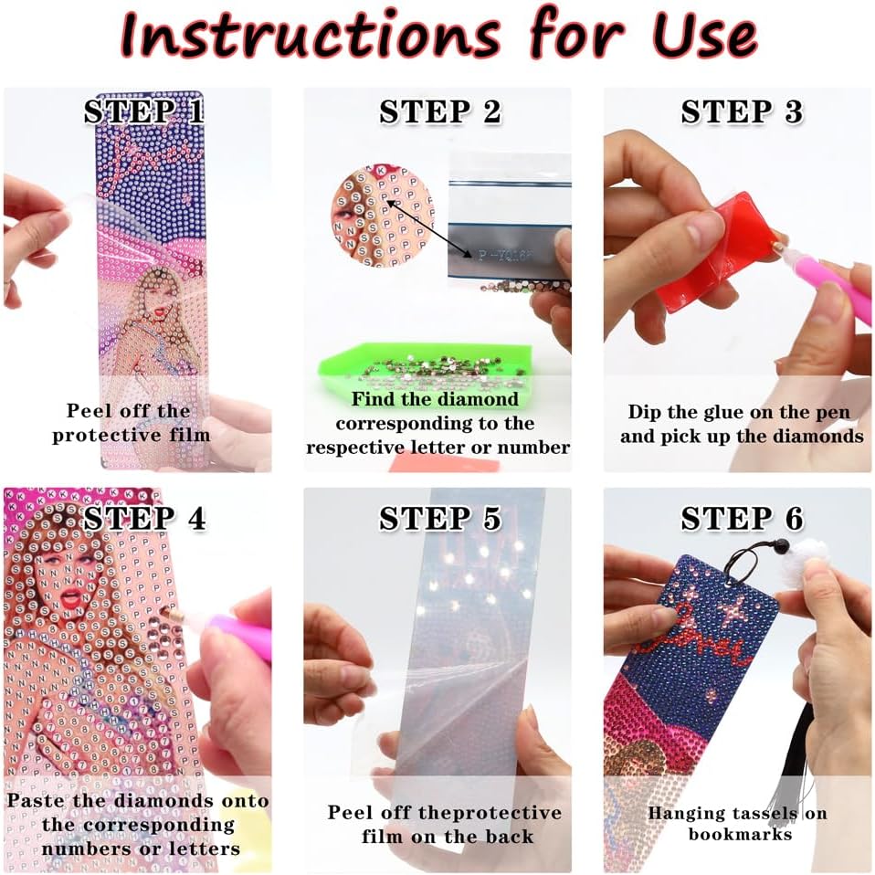 Nikolle Taylor Merch, Diamond Art Bookmarks, 4 Pcs Acrylic Bookmarks for Book Lovers, DIY Diamond Art Kits for Adults, Taylor Gifts for Women 3 710WMMU+T1L. AC SL1001 - northernschoolofshiatsu.co.uk