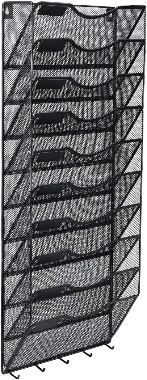 EasyPAG Wall File Holder 5 Pocket Mesh Hanging Wall Organizer Vertical Hanging File Folder Holder Magazine Rack with Nametag Label for Mail Paper Organization,Black 113 710il5CtBVL. AC SL1300 - northernschoolofshiatsu.co.uk