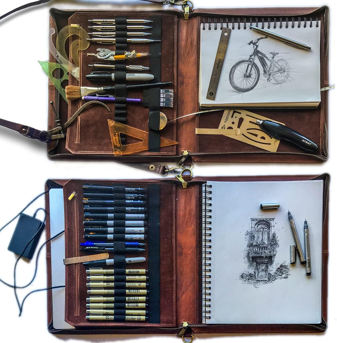 Leather Padfolio for Artists - Convertible with Carry Strap 4 710oNpaQmgS. AC SL1220 - northernschoolofshiatsu.co.uk