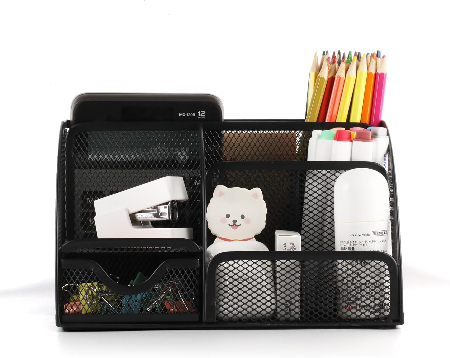 Mesh Metal Desktop Organizer Office Box with Pen Holder and Desktop Accessory Storage Basket, 7 Compartments, Black 6 710pHNHZ7EL. AC SL1500 - northernschoolofshiatsu.co.uk