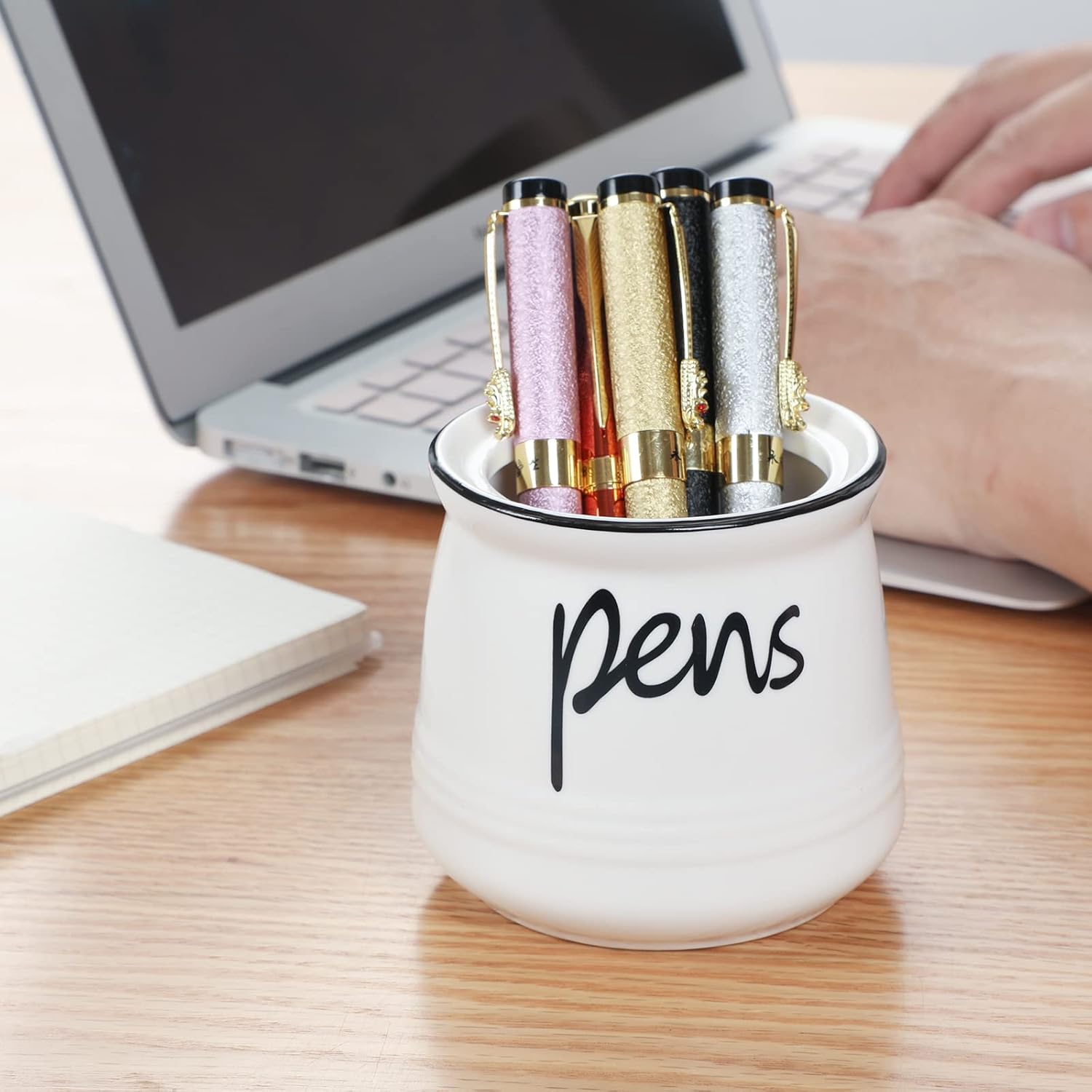 ONTUBE Porcelain Pens Holder Stand,Ceramic Pencils Holder (White) 6 711J dUr9rL. AC SL1500 - northernschoolofshiatsu.co.uk